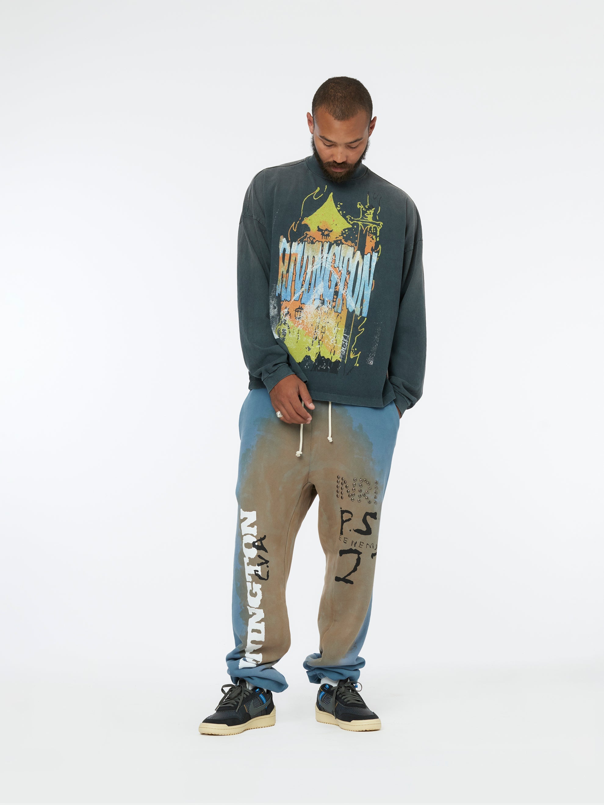 RRR123 FORGIVE ME LS VINTAGE TEE (Vintage Black) - UNION LOS