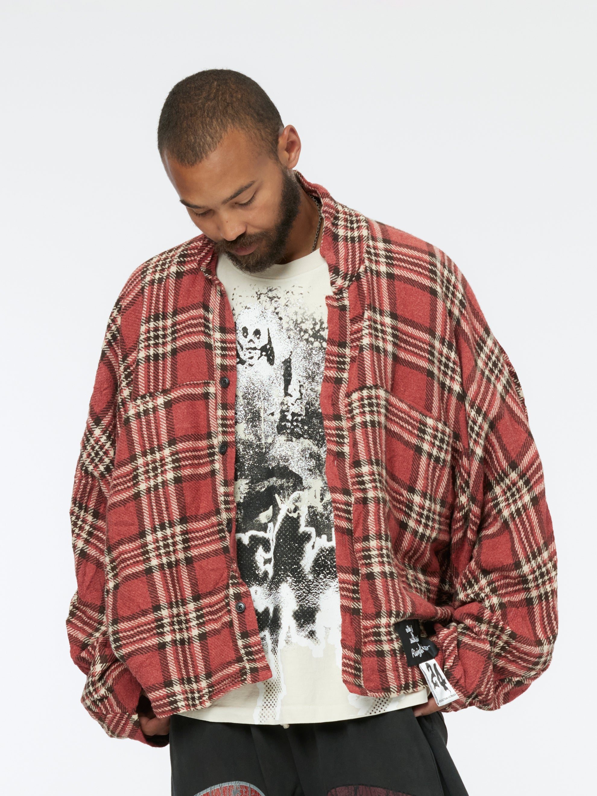 RRR123 NAZARENE SHIRT (Red Plaid 1) - UNION LOS ANGELES