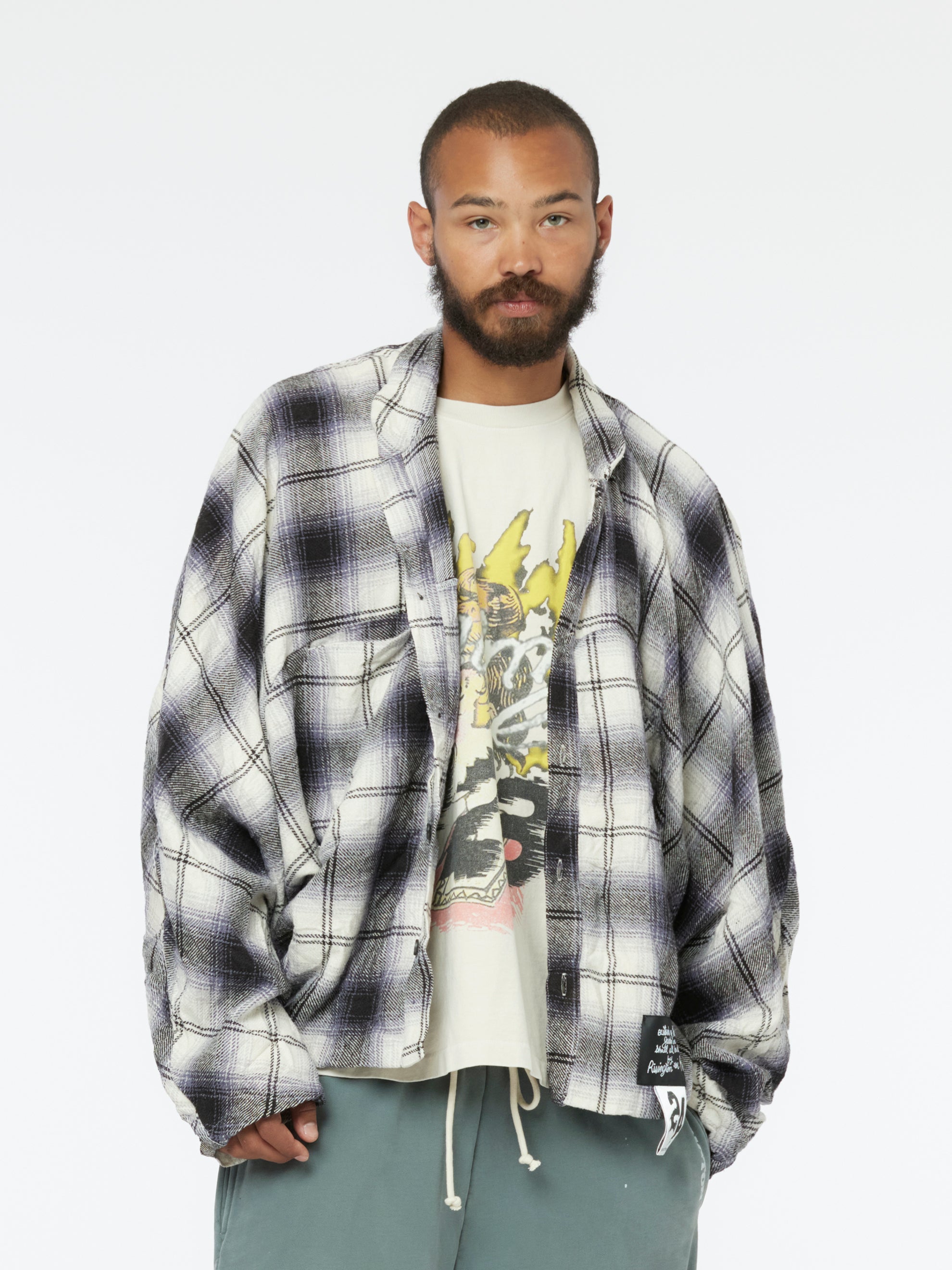 Buy RRR123 NAZARENE SHIRT (Blue Plaid) Online at UNION LOS ANGELES