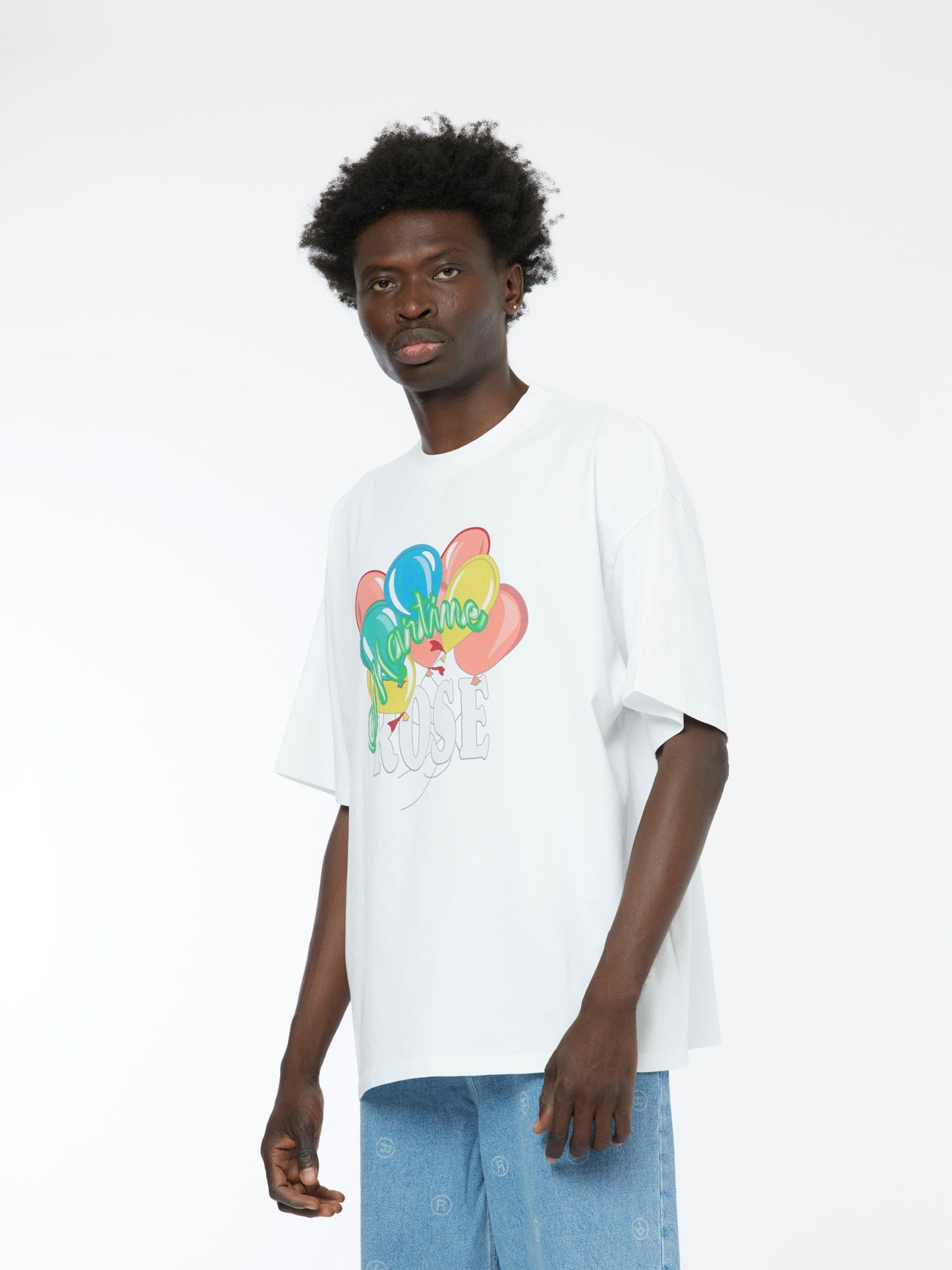 Balloons Oversized S/S T-Shirt (White)