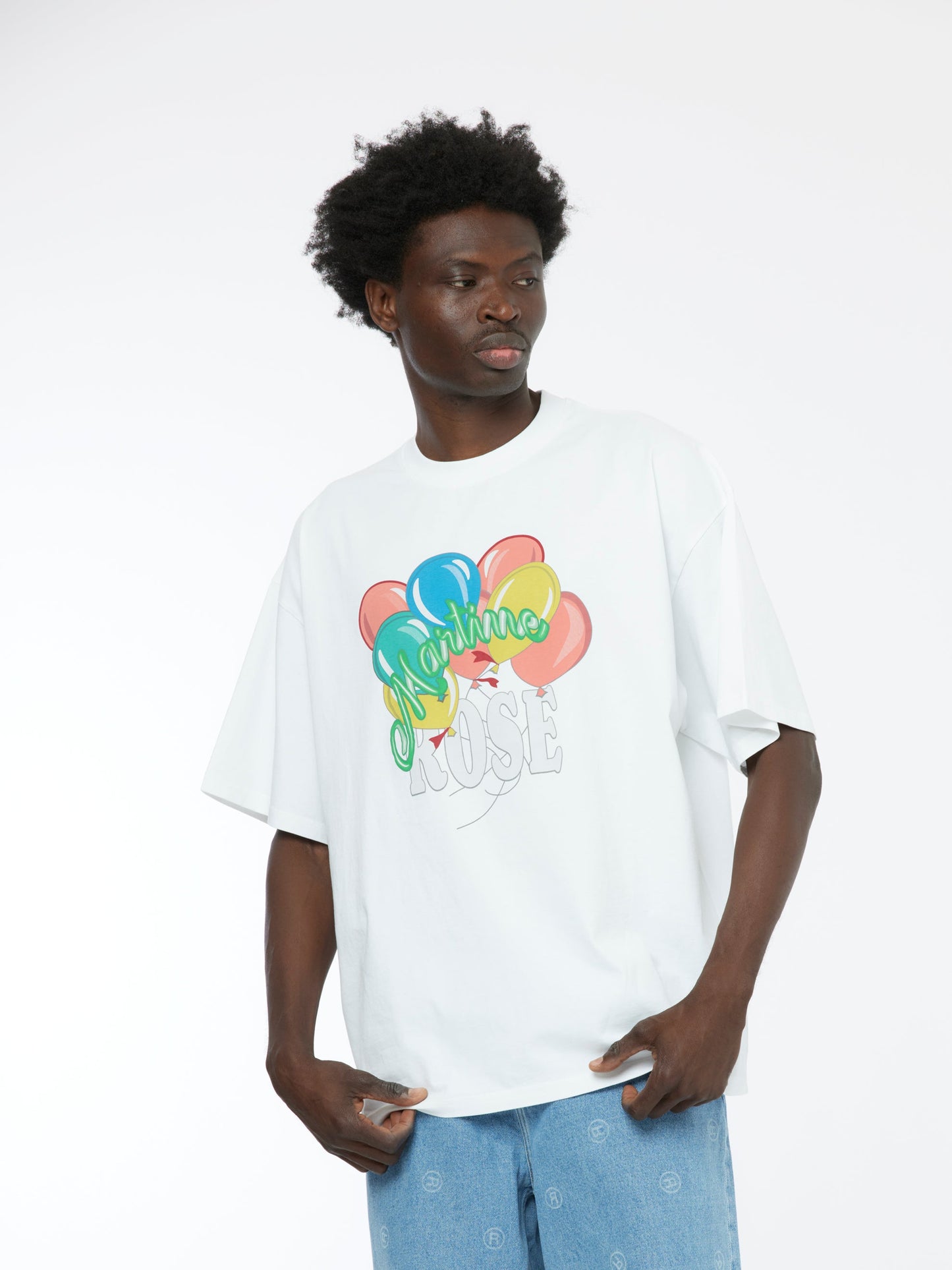 Balloons Oversized S/S T-Shirt (White)