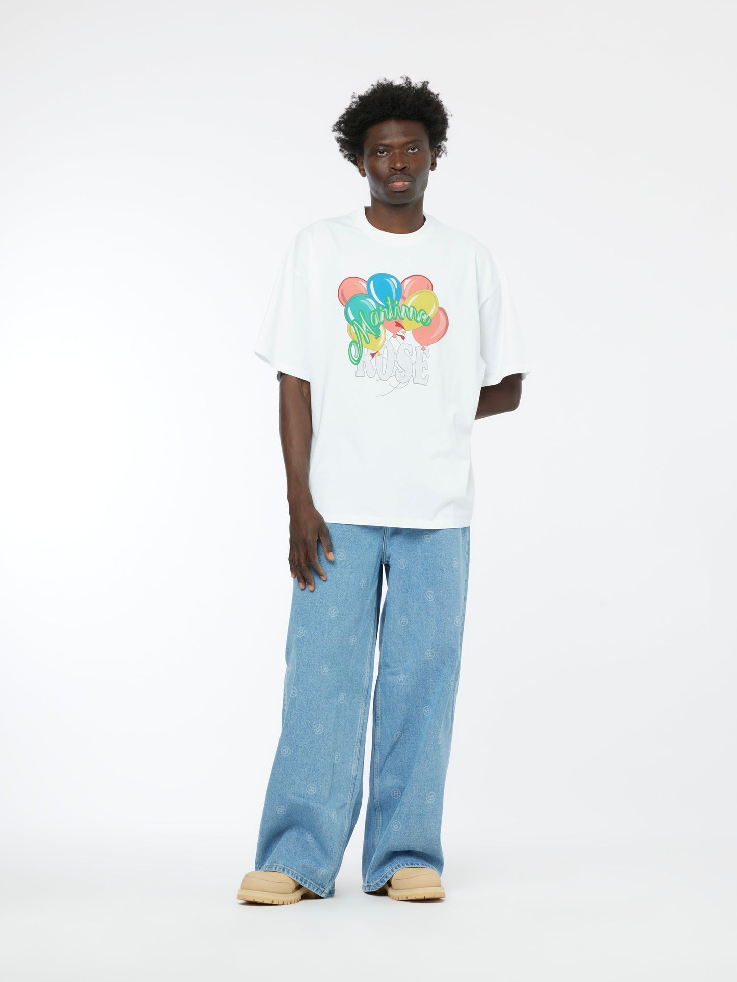 Balloons Oversized S/S T-Shirt (White)