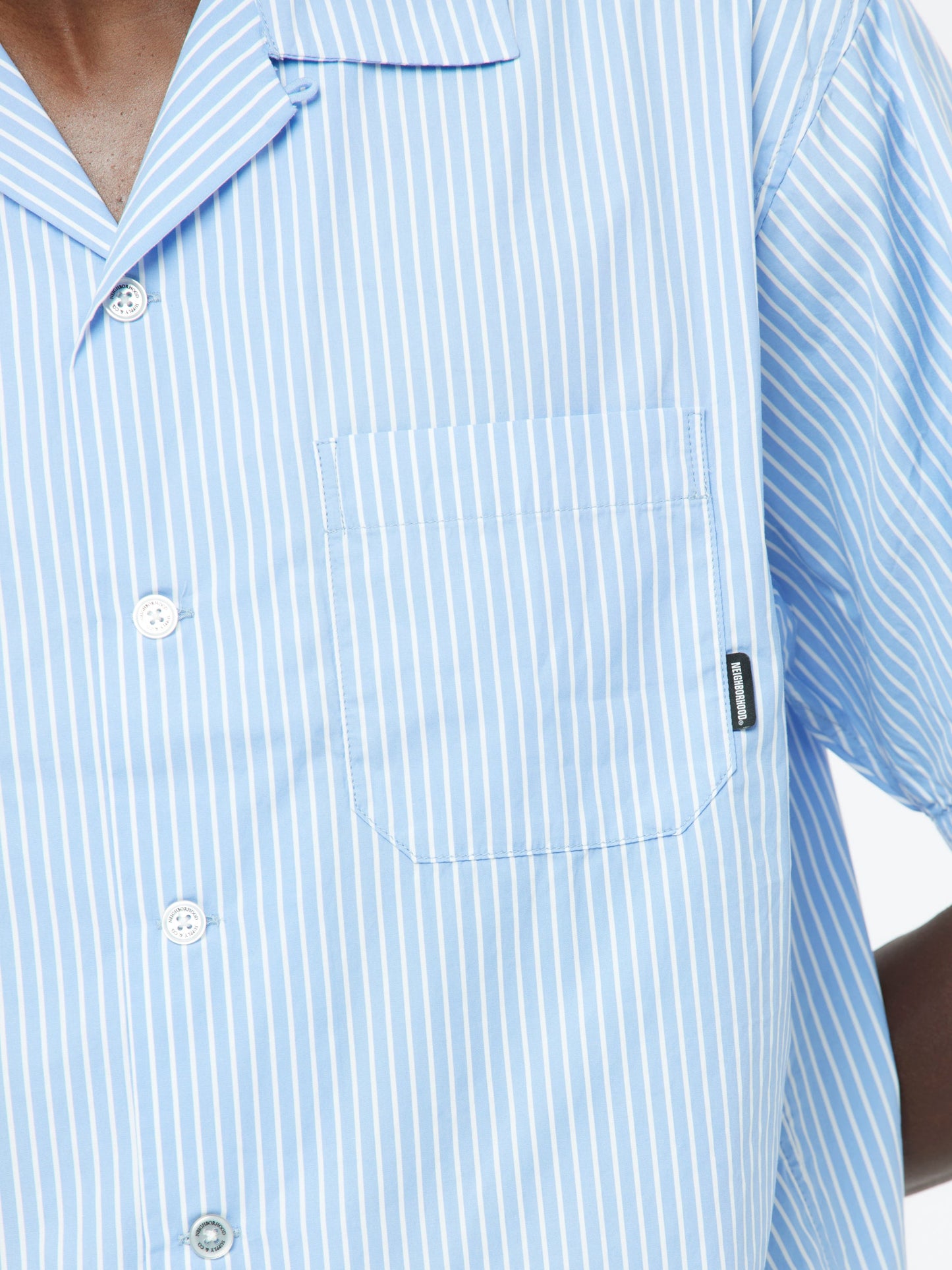 Stripe SS Work Shirt (Blue)