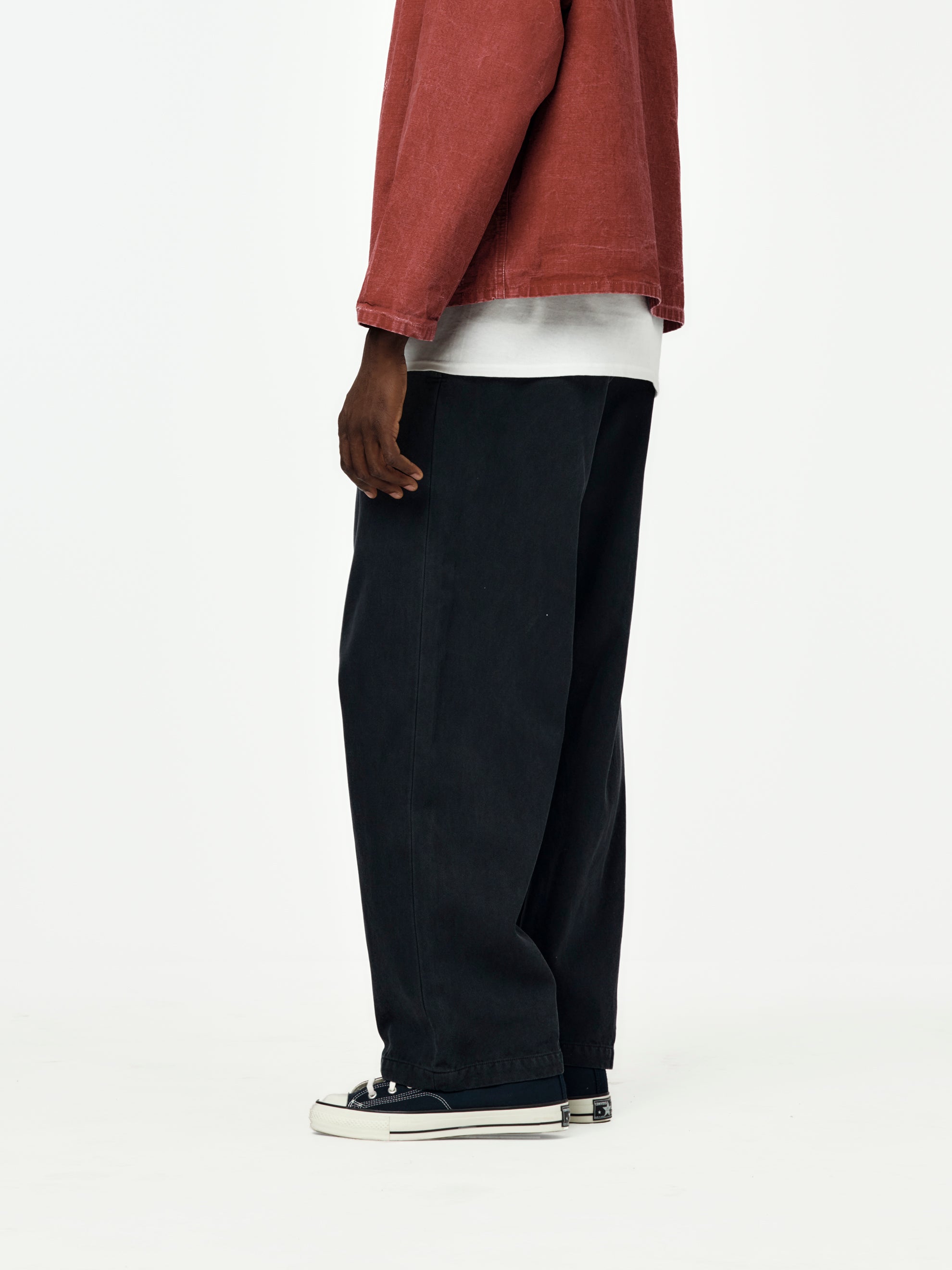 A.PRESSE Silk Cotton WW2 British Army Trousers (Black