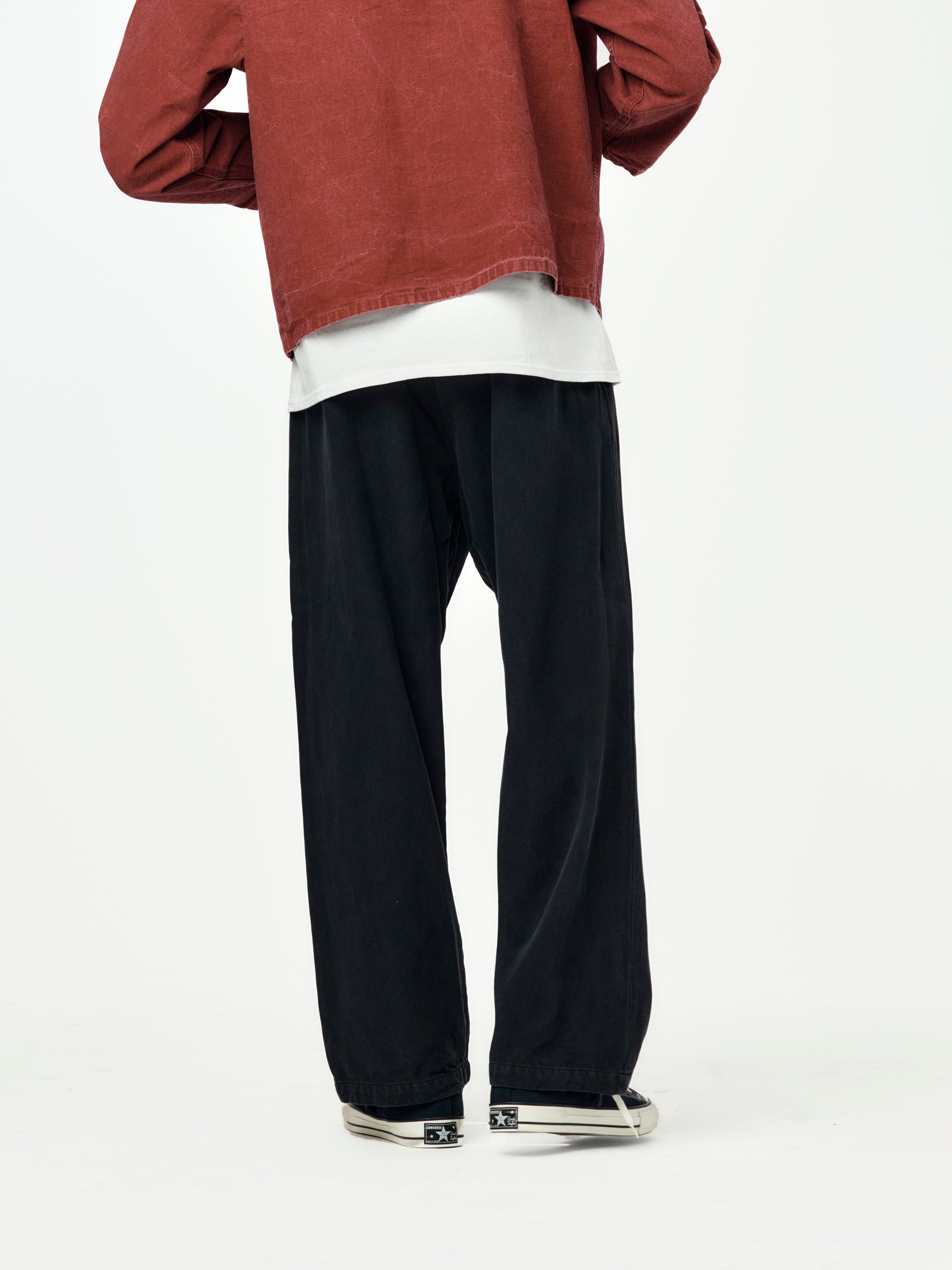 A.PRESSE Silk Cotton WW2 British Army Trousers (Black