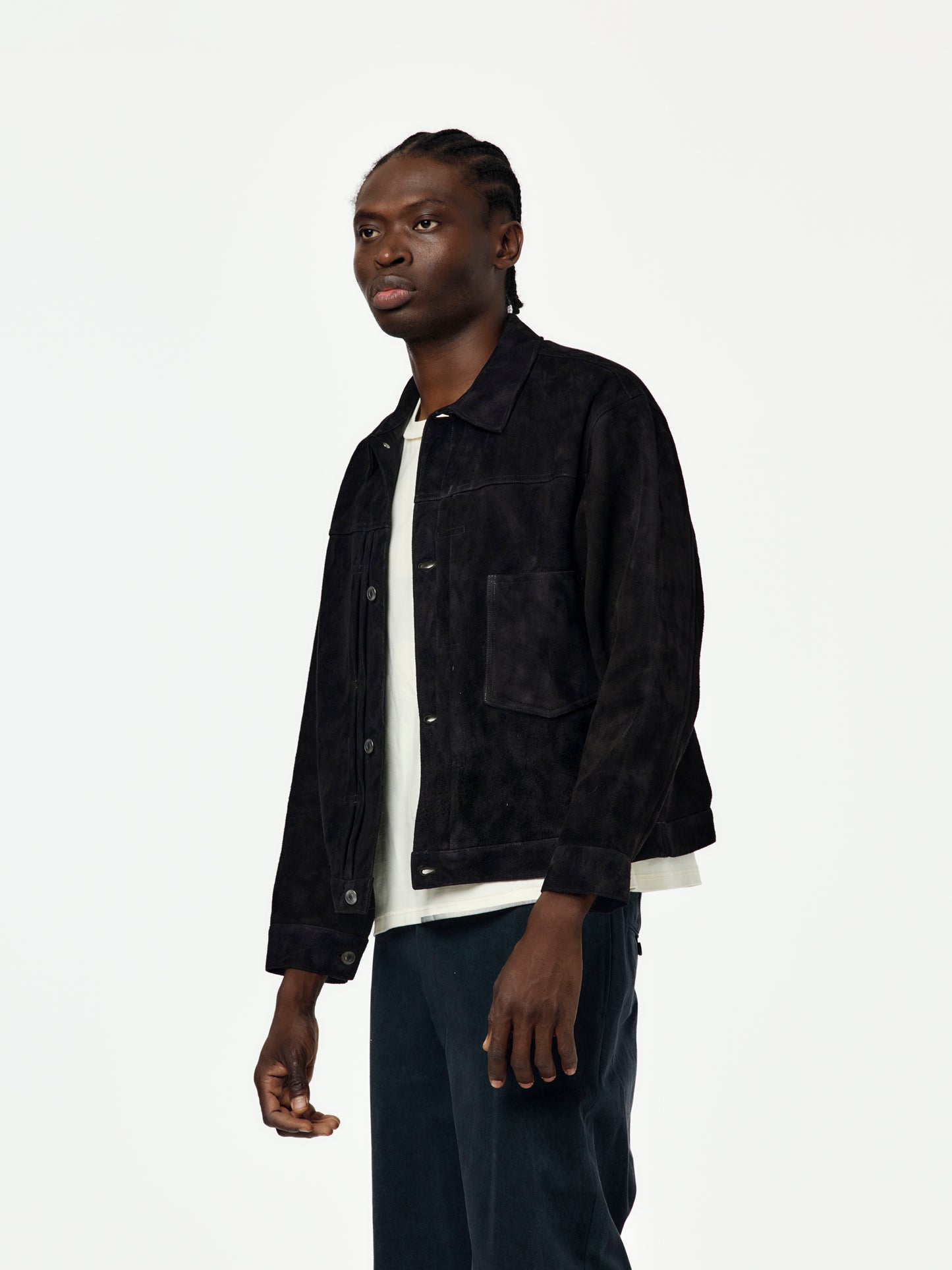 Suede Leather 1st Type Jacket (Black)