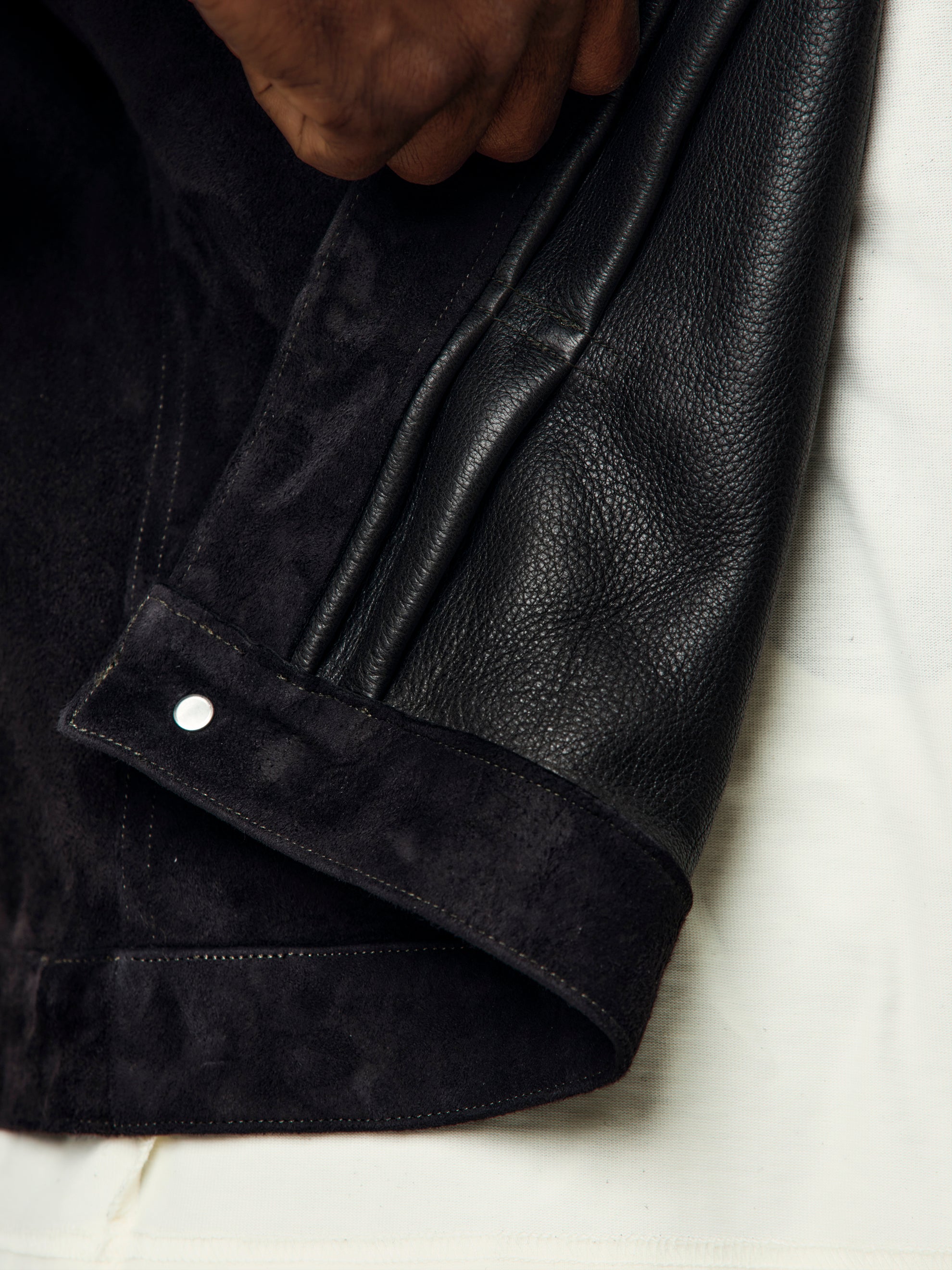 A.PRESSE Suede Leather 1st Type Jacket (Black) - UNION LOS ANGELES