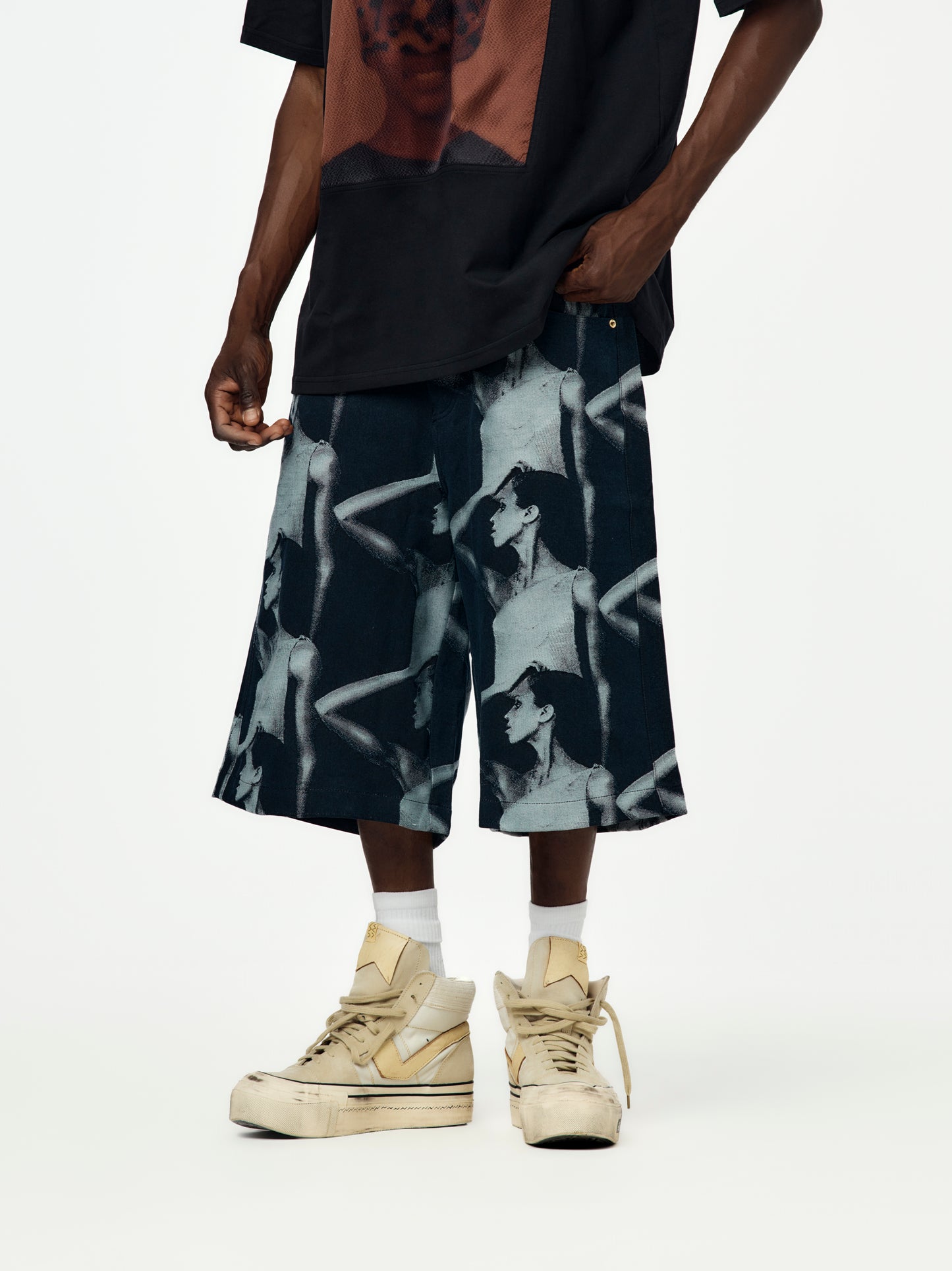 Jet Shorts (Jacquard Face Denim)