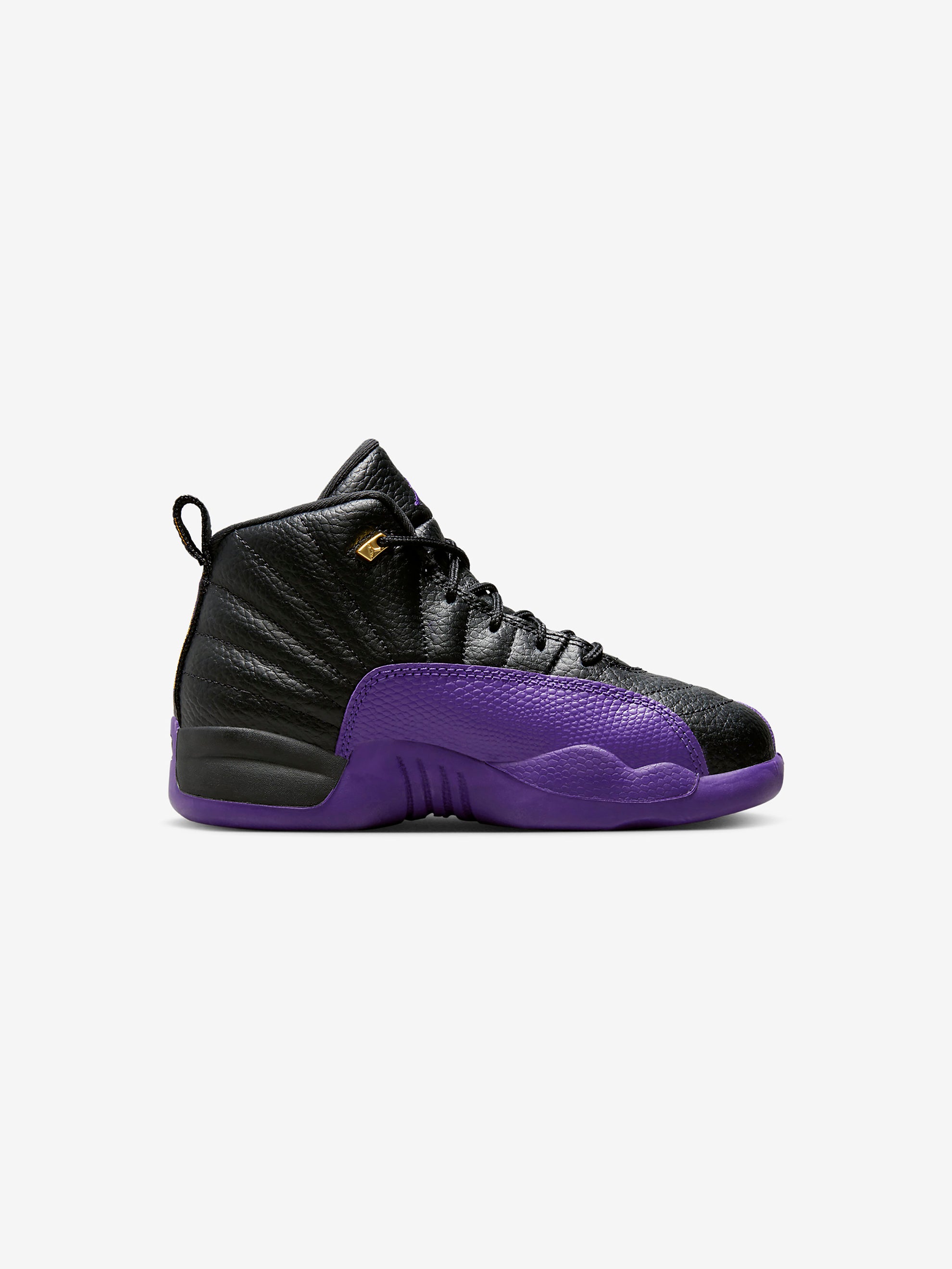 GS Air Jordan 12 Retro (Black/Field Purple-Metallic Gold-Taxi)