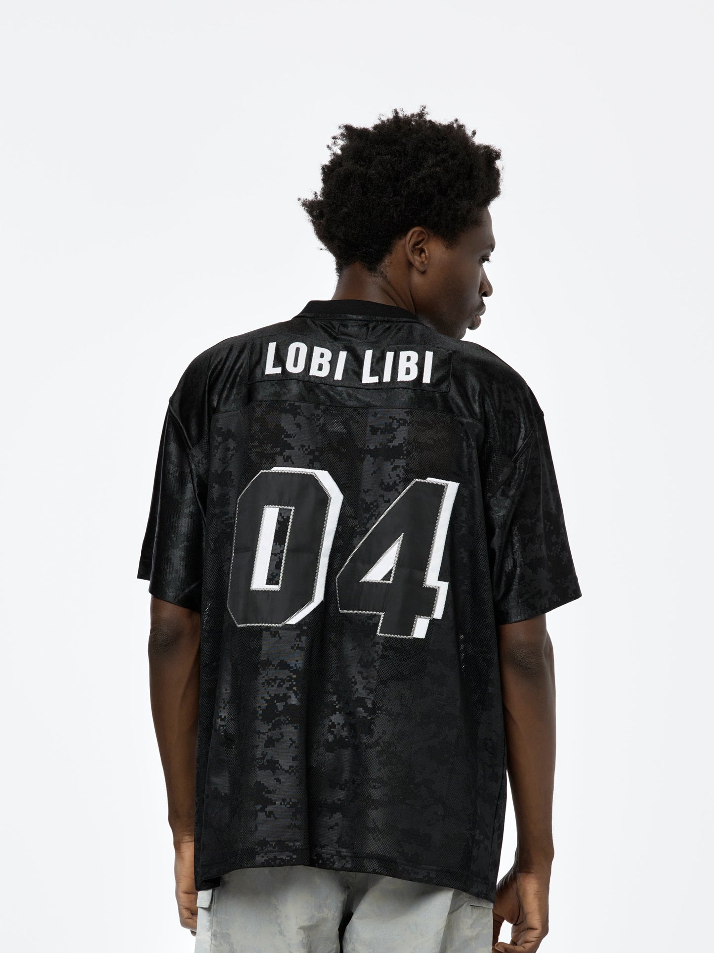 Digi Lobi Mesh Football Jersey (Black)