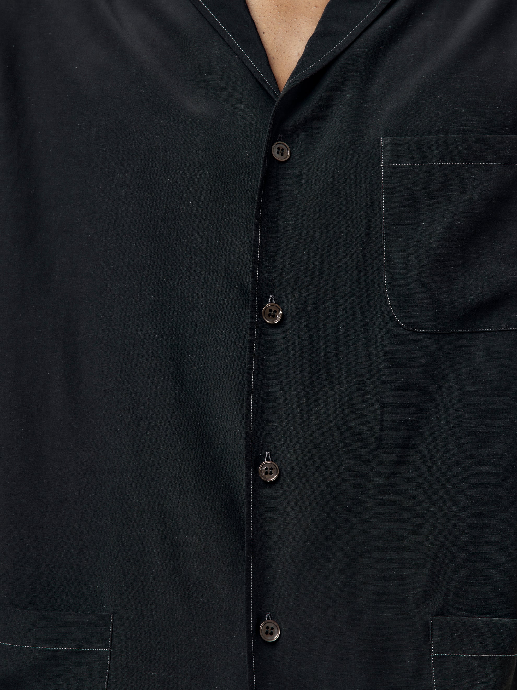 Maison Margiela Short-Sleeved Shirt (Black) - UNION LOS ANGELES