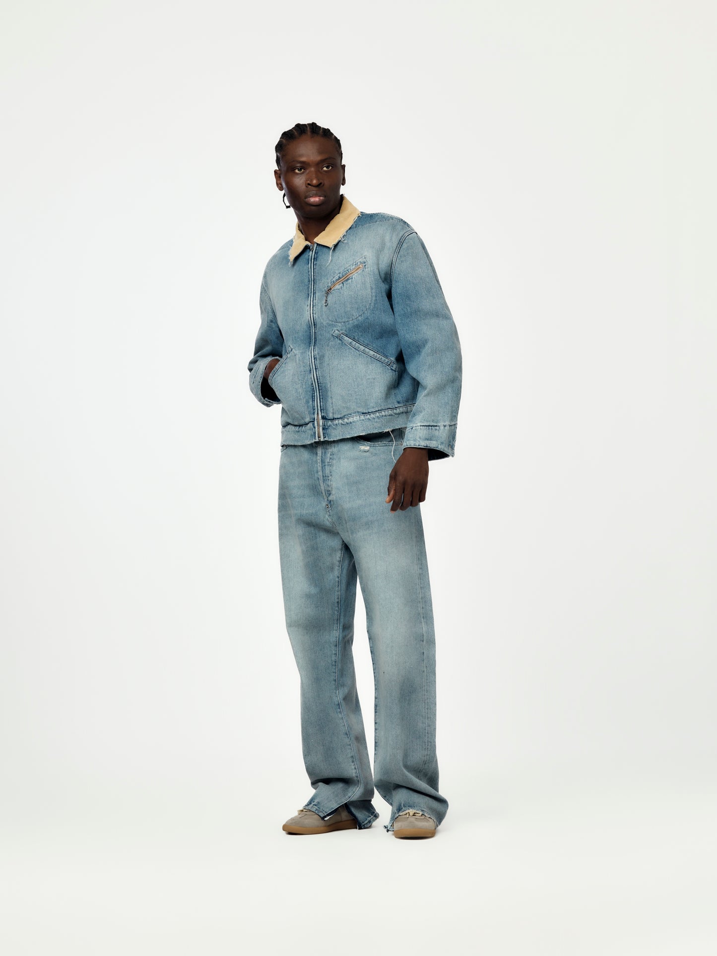 Japanese Denim Sports Jacket (Light Blue)