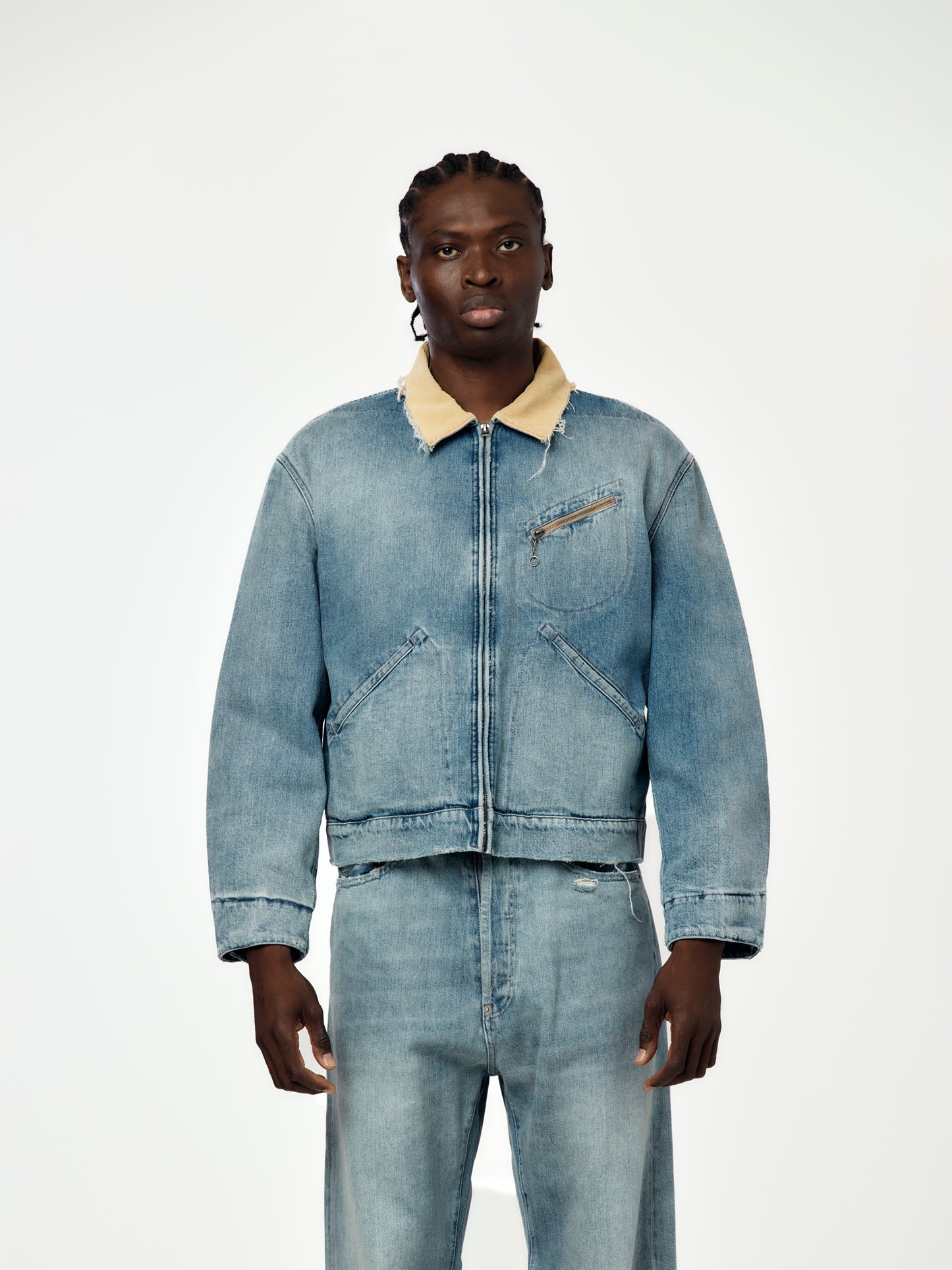 Japanese Denim Sports Jacket (Light Blue)