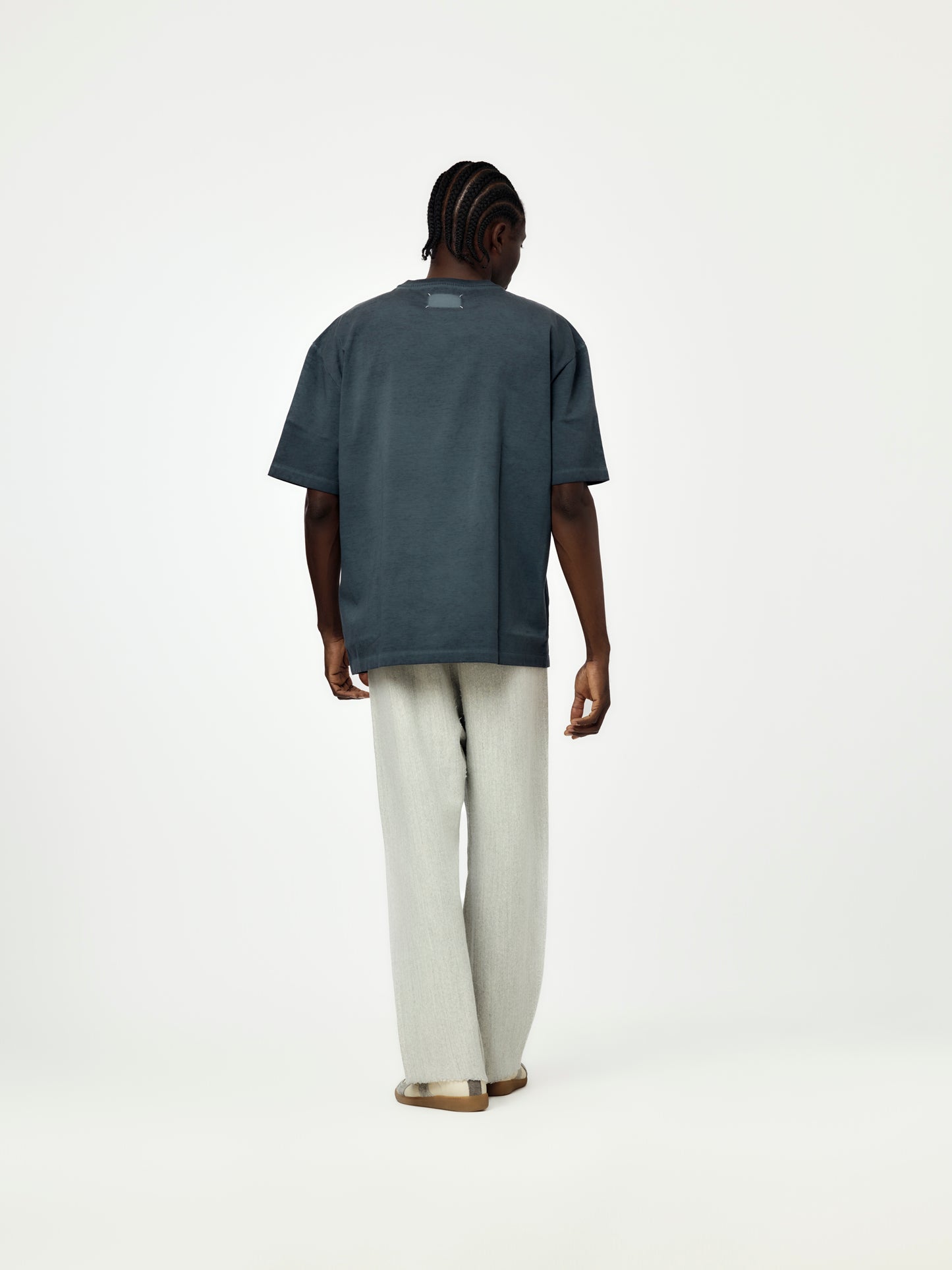 Recarded Yarn Fleece Pants (Grey Melange)
