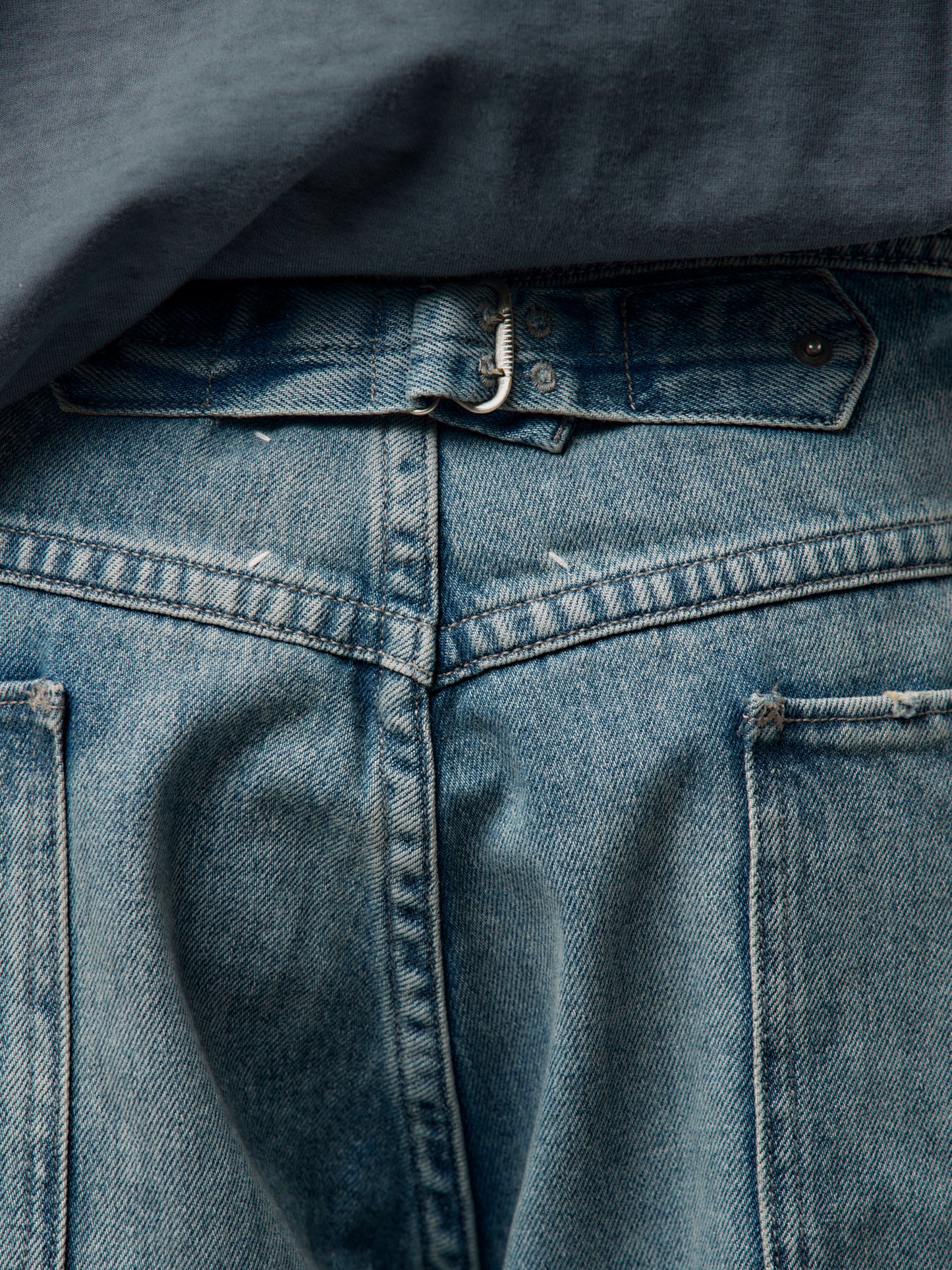 Cropped Japanese Denim Pants (Light Blue)