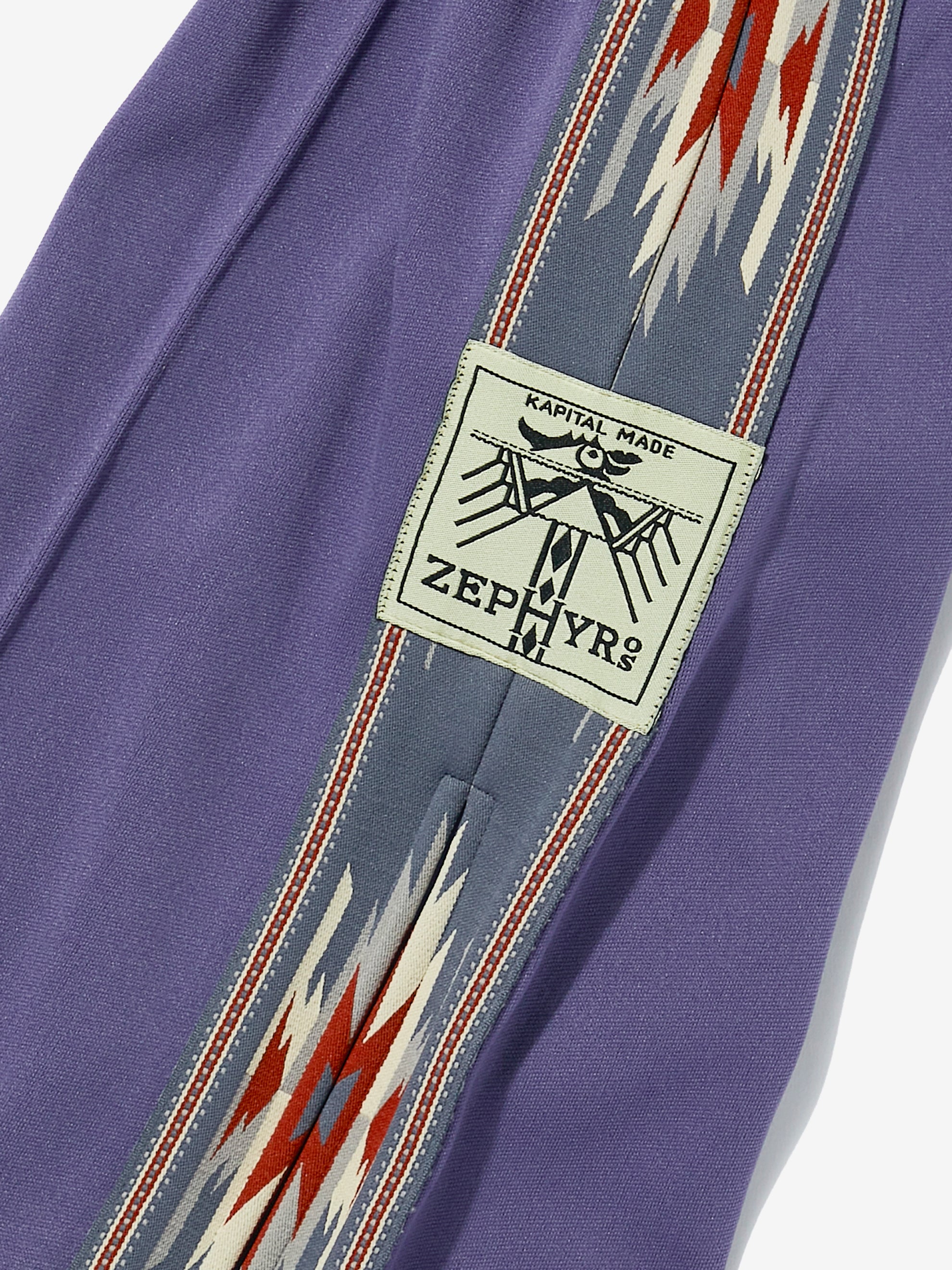Smooth Jersey KOCHI & ZEPHYR Track Pants (Side Line) (Purple)