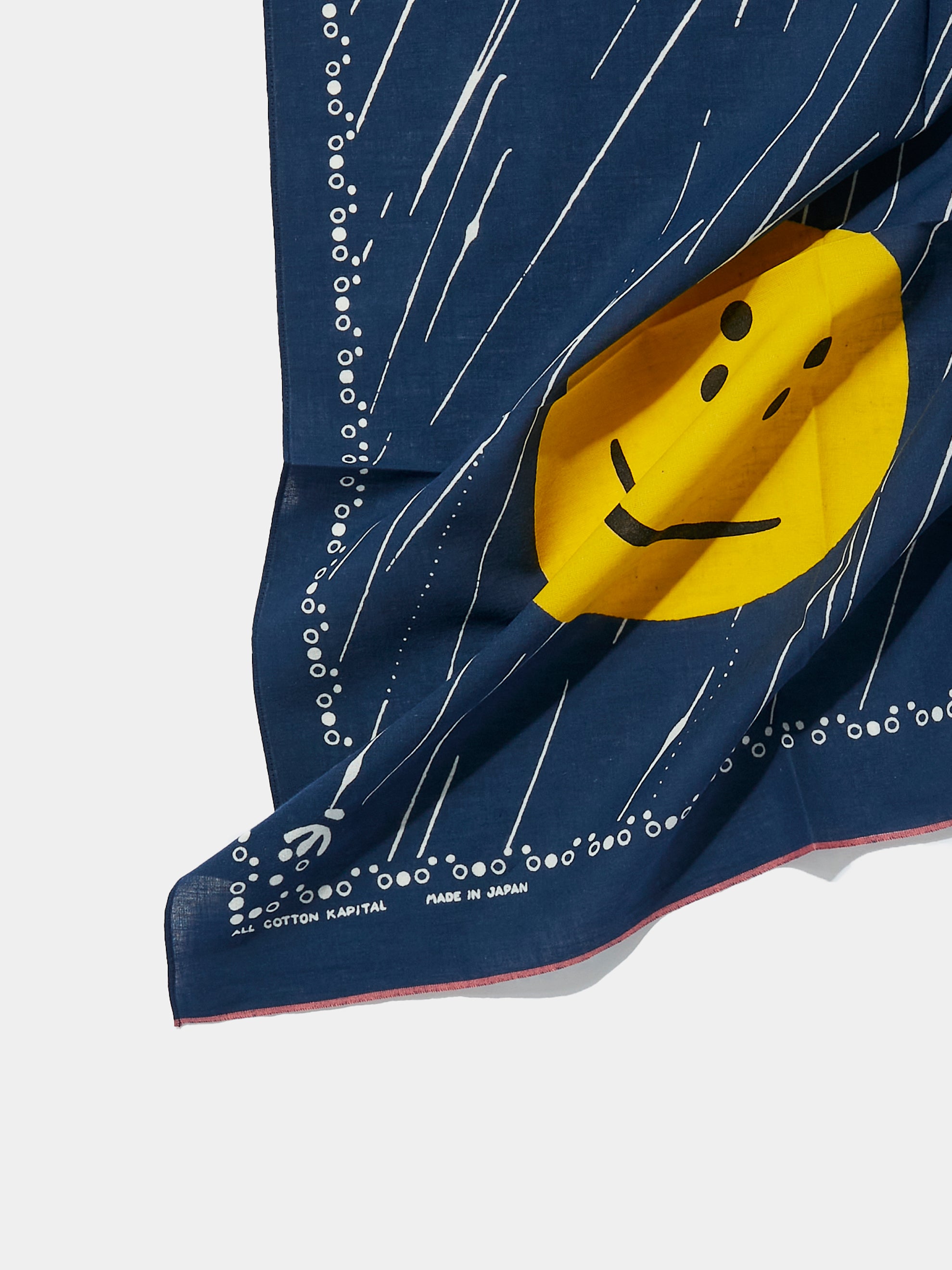 Fastcolor Selvedge Bandanna (RAINBOWY) (Navy)