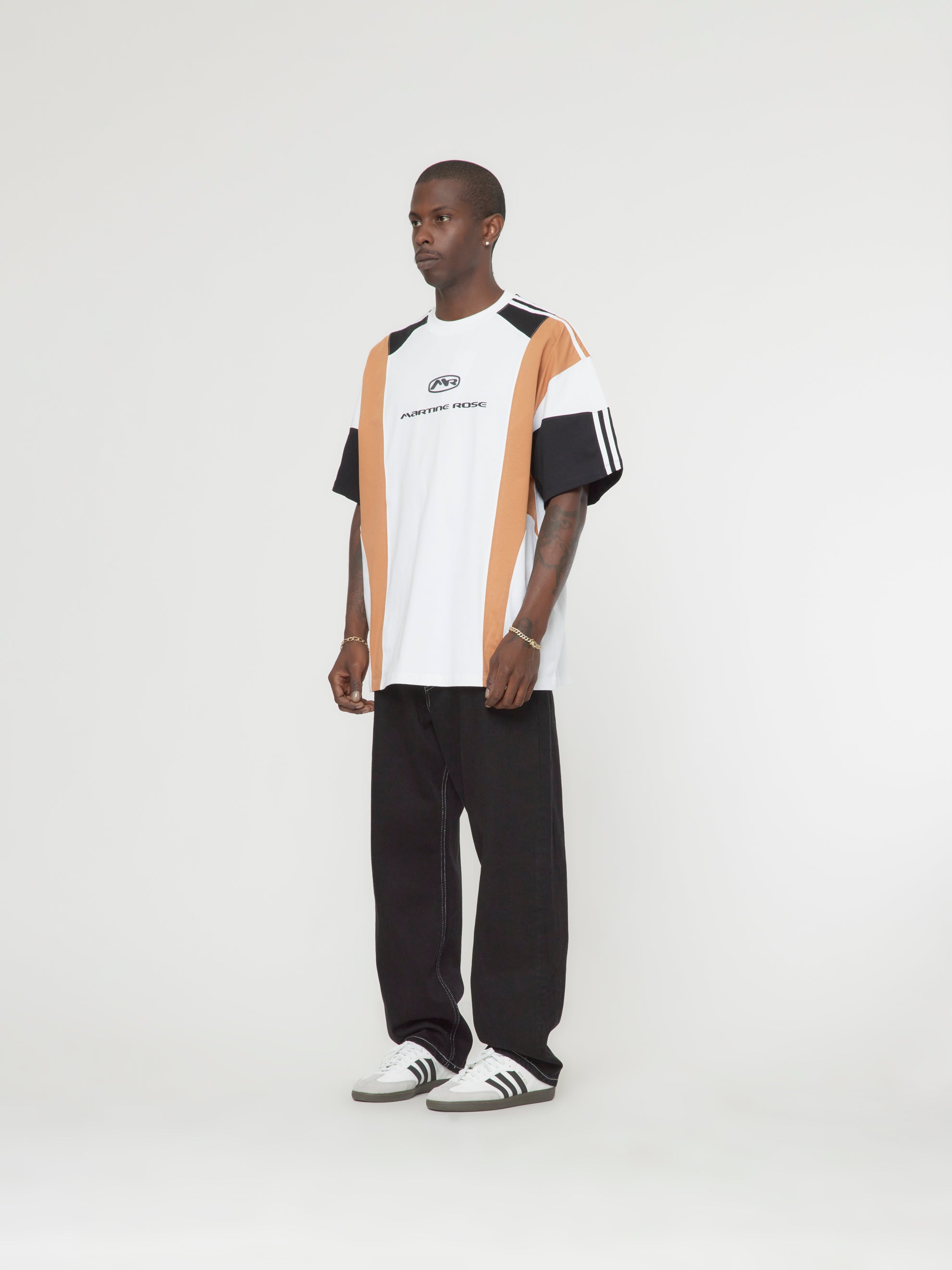 PANELLED OVERSIZED T-SHIRT (White/Black)