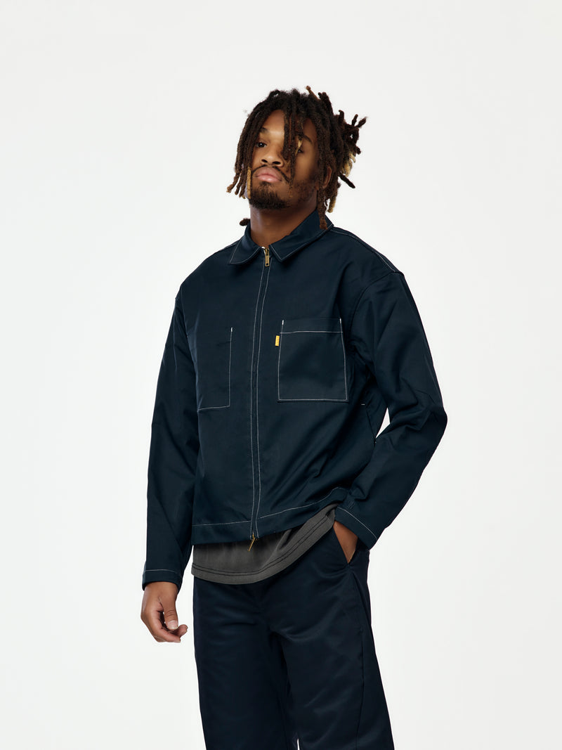 Stacey Zip Shirt (Navy)