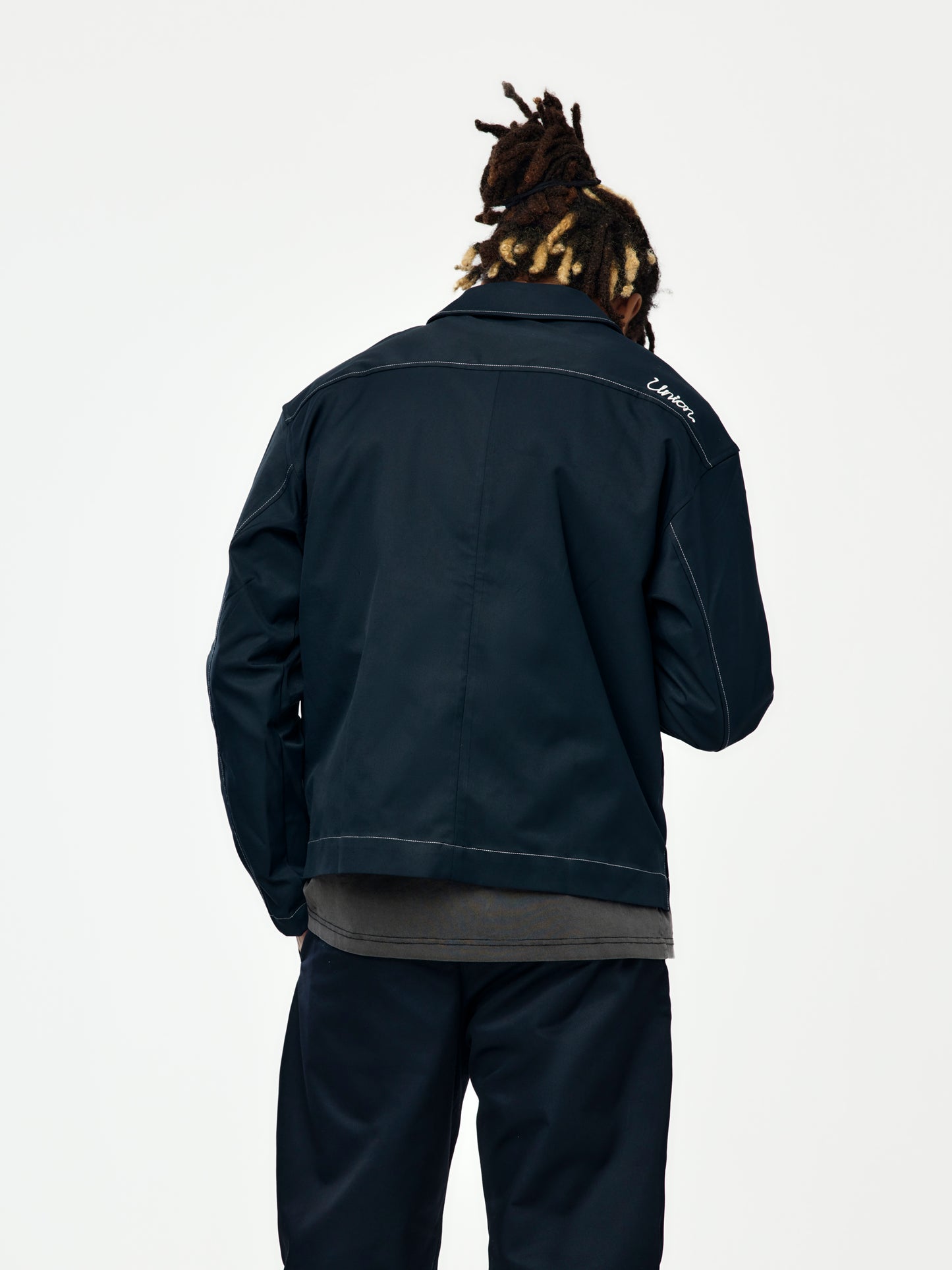 Stacey Zip Shirt (Navy)