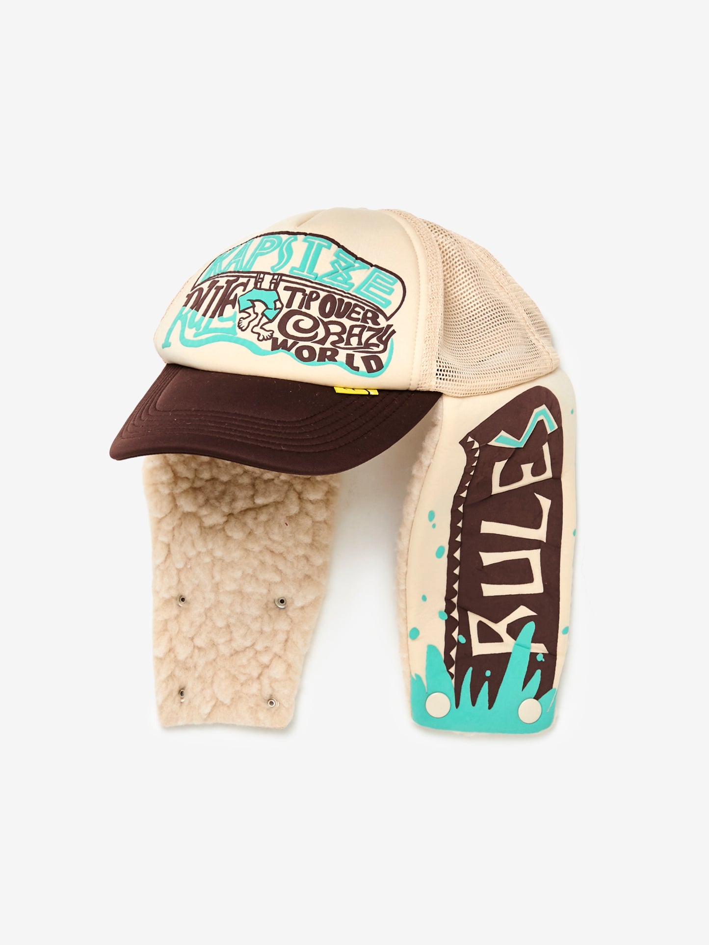 KAPSIZE RULE LUMBER Trucker Cap (Ecru/Brown)