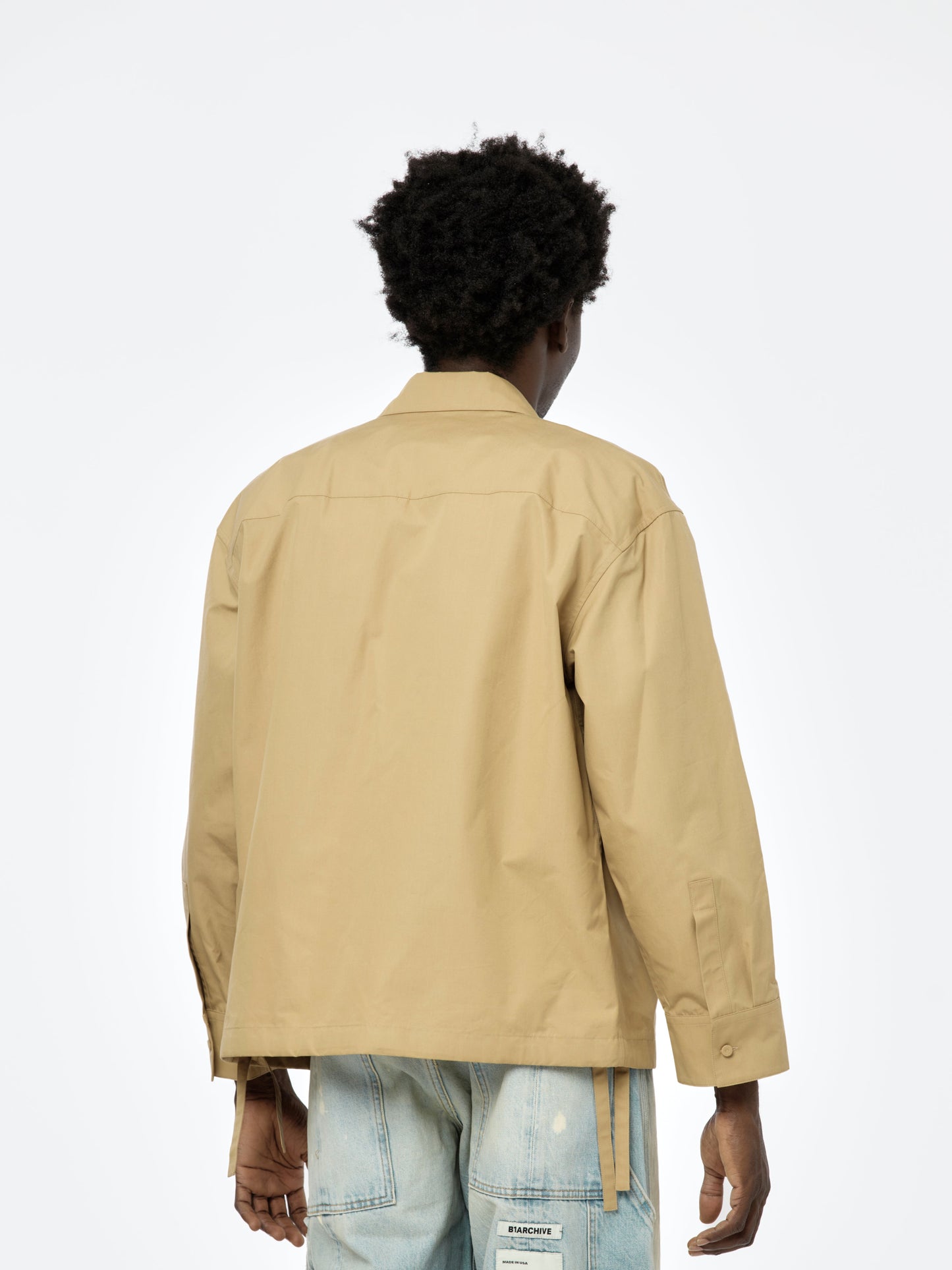 Oversized Drawstring Shirt (Clay)