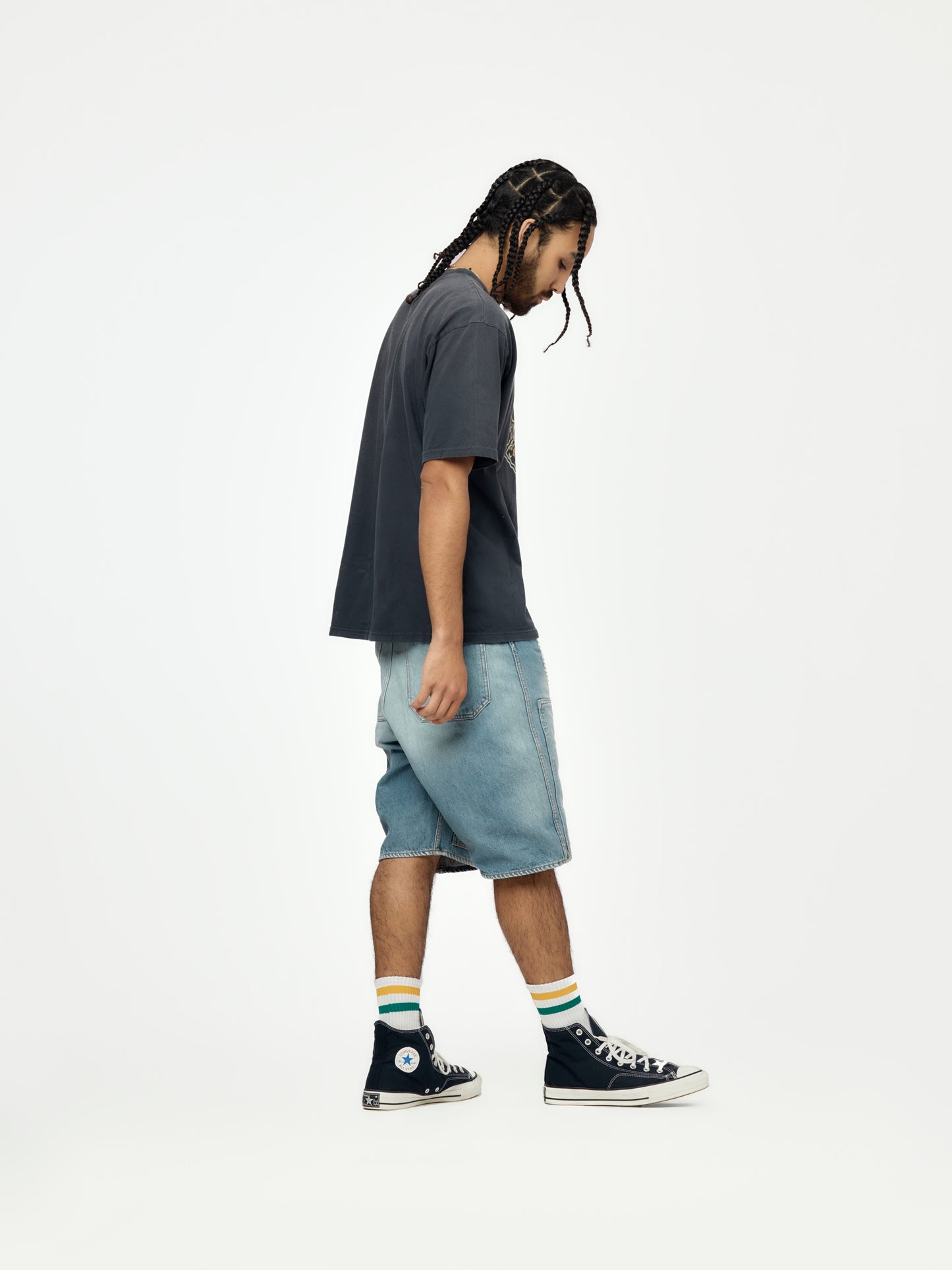14oz Denim Studs Remake Shorts