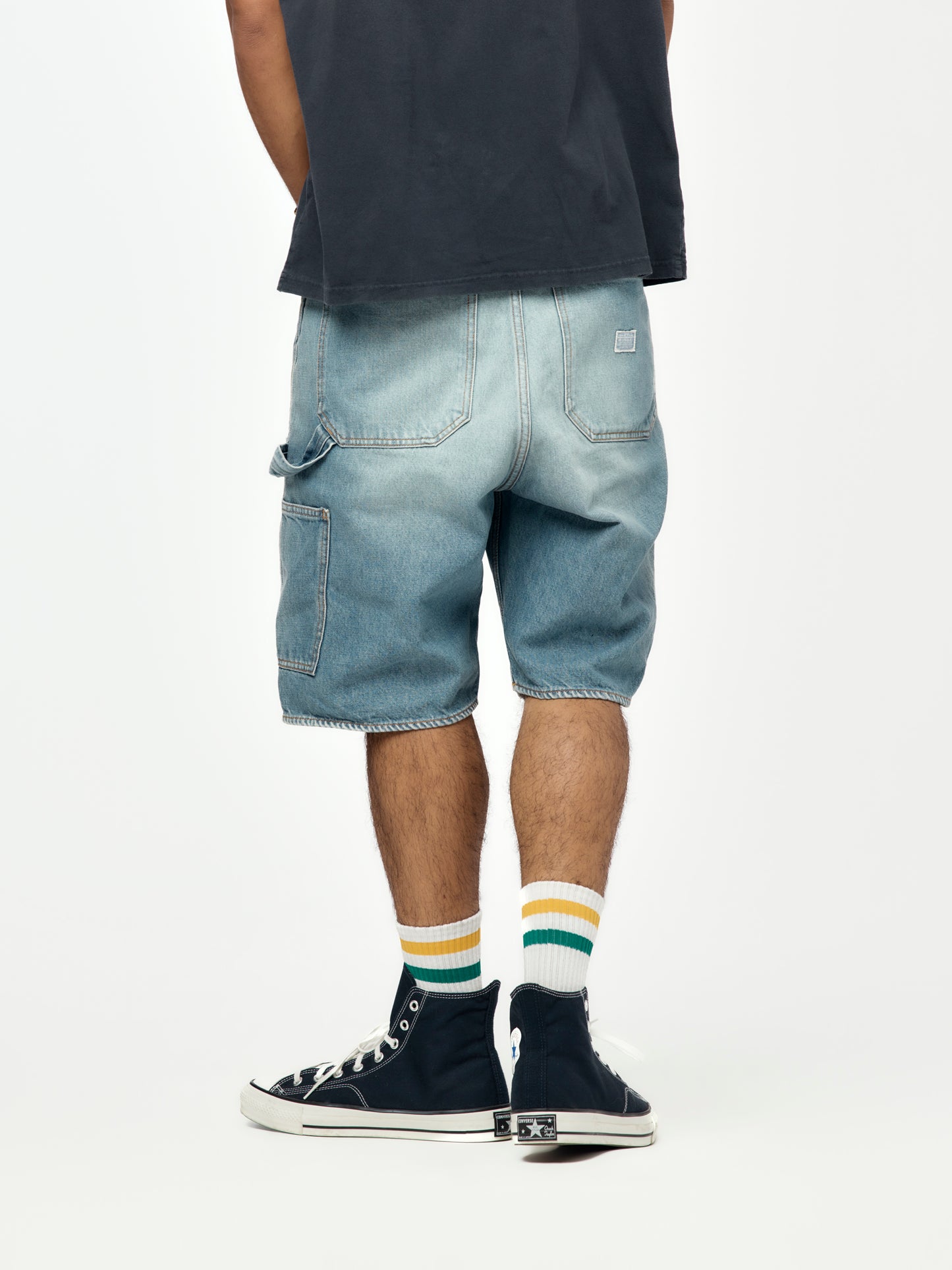 14oz Denim Studs Remake Shorts
