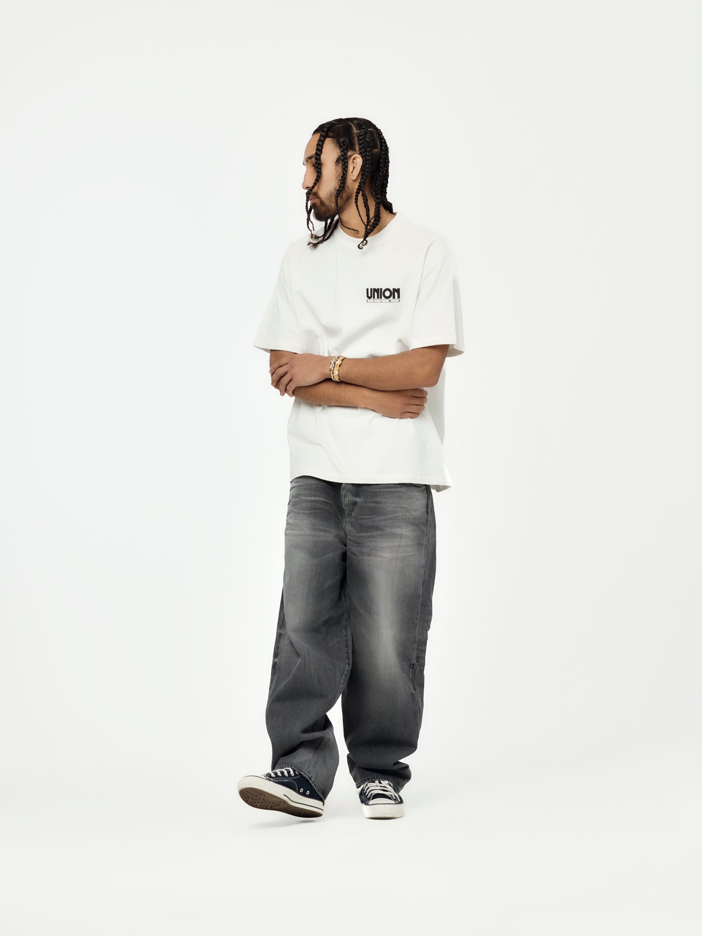 Russell Winfield x MCU Tejin 90s Wide Taper Boarder Fit (Vintage Black)