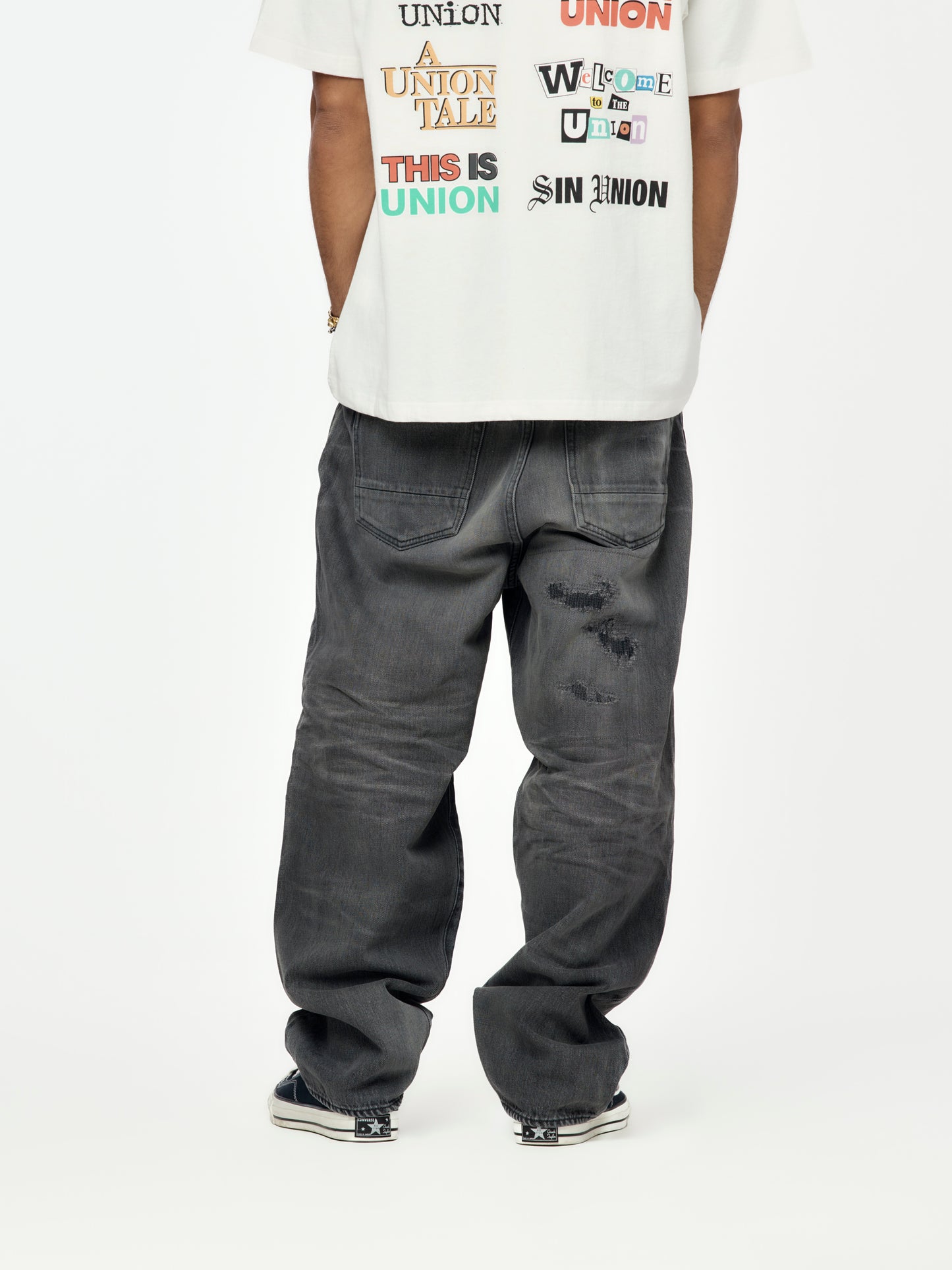 Russell Winfield x MCU Tejin 90s Wide Taper Boarder Fit (Vintage Black)