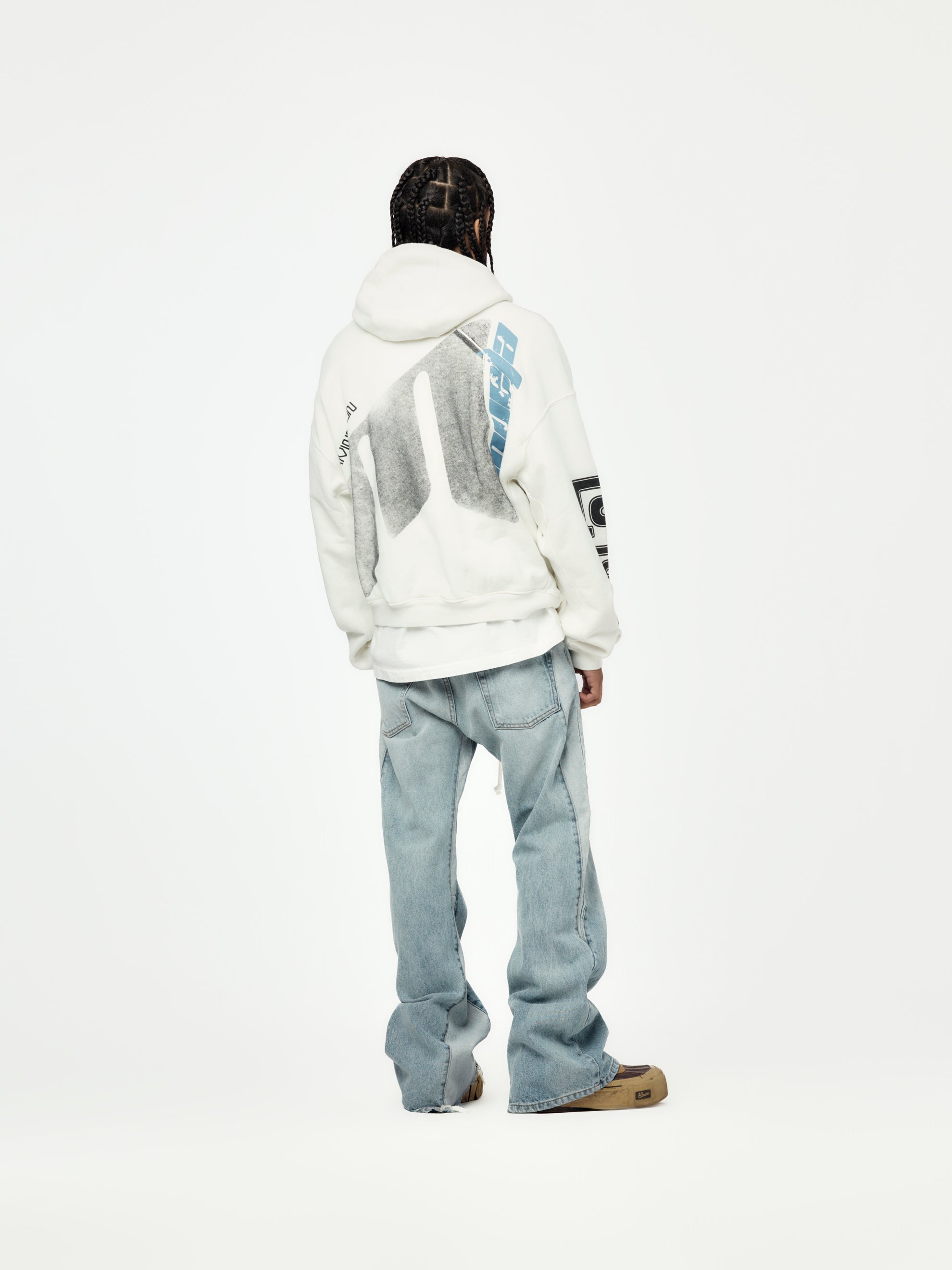 iirot イロットPadded Hoodie white UABY バラクラバ バラクラバ・フーディ(ホワイト/キャメル/ブラック）JK111-WH/CA