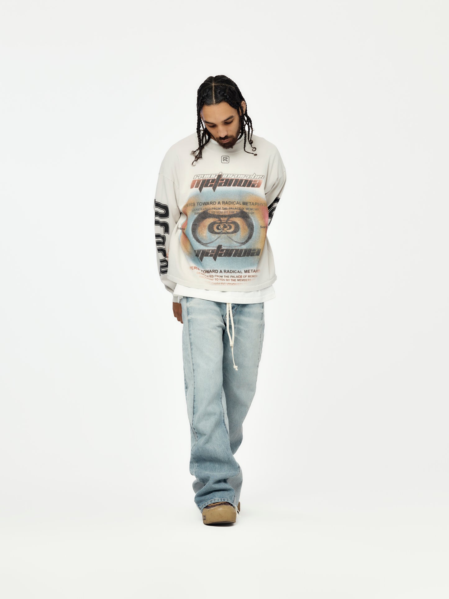 Divinity Paper Garden LS Tee (Light Grey)