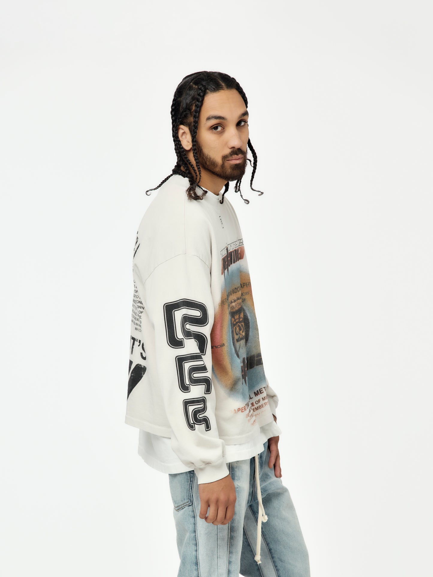 Divinity Paper Garden LS Tee (Light Grey)
