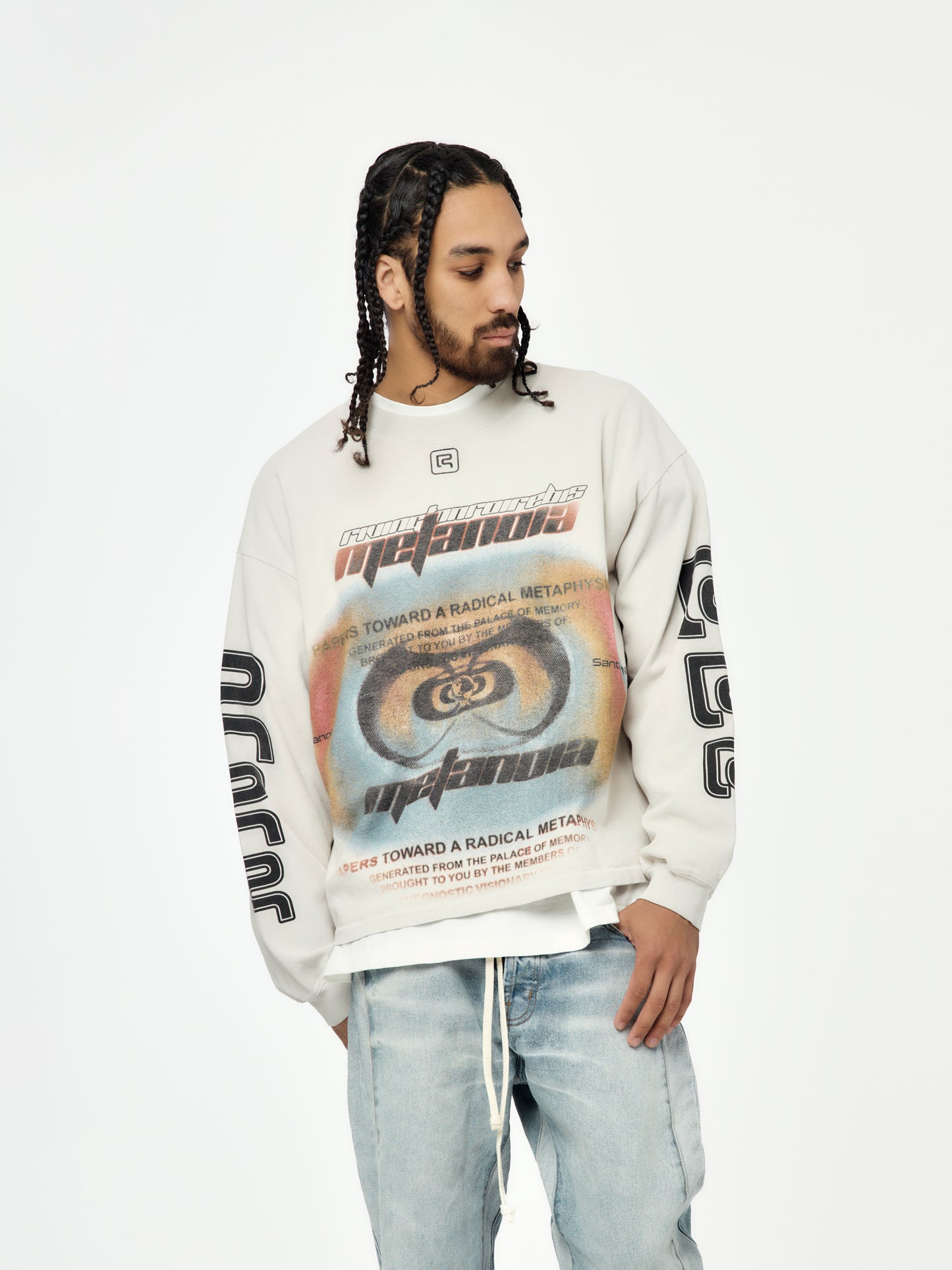Divinity Paper Garden LS Tee (Light Grey)
