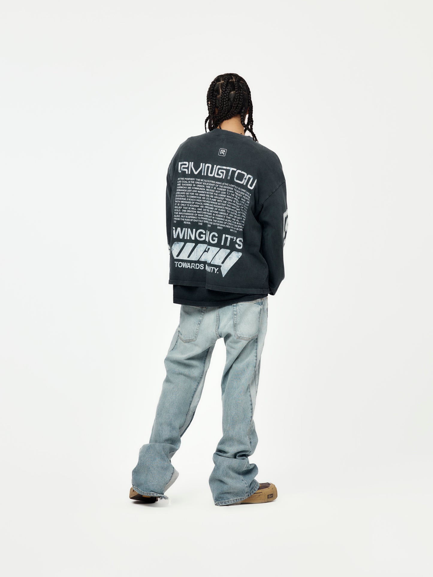 Divinity Paper Garden LS Tee (Faded Black)