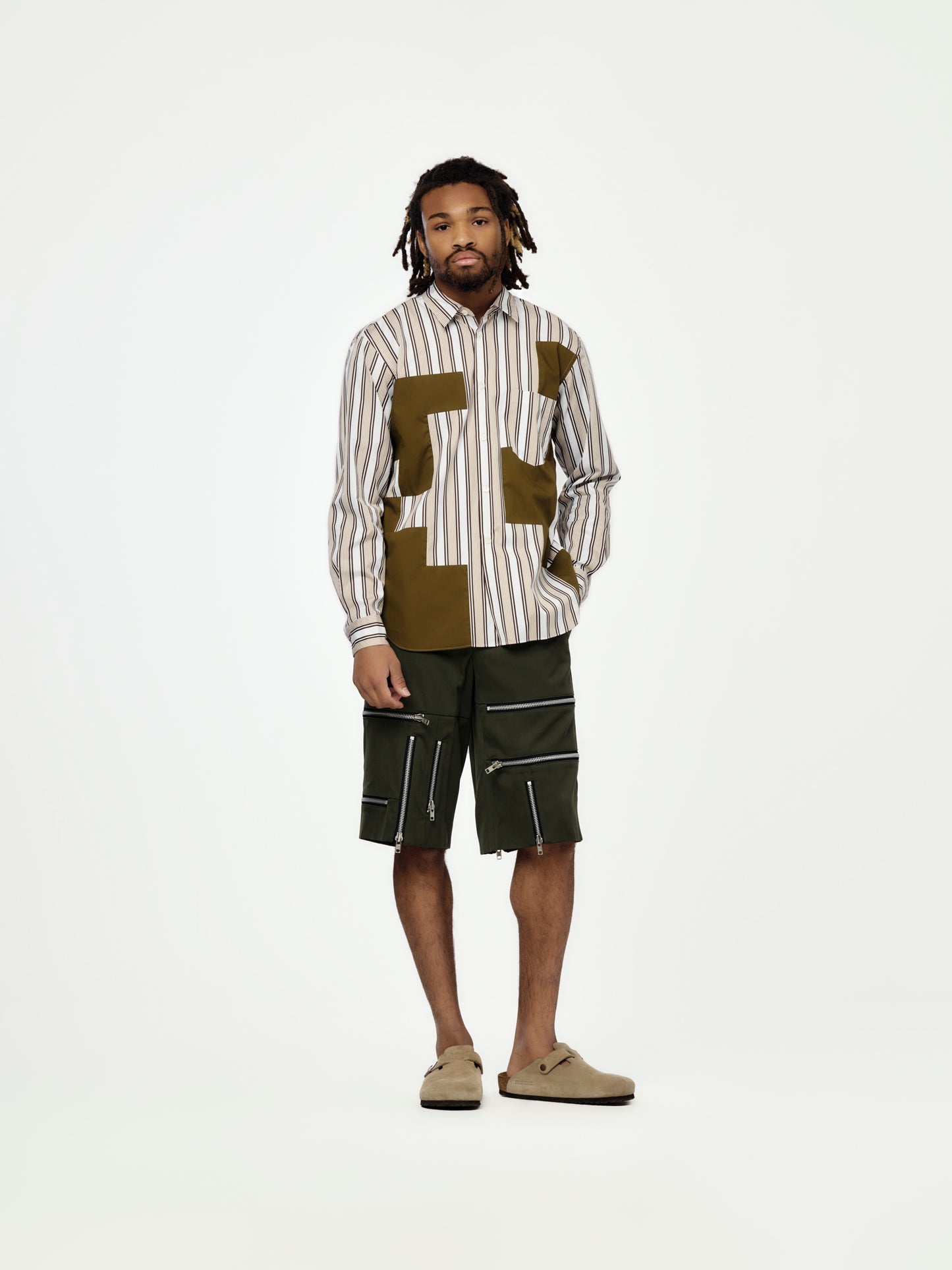 MEN'S SHIRT (WHITE/BROWN/KHAKI)