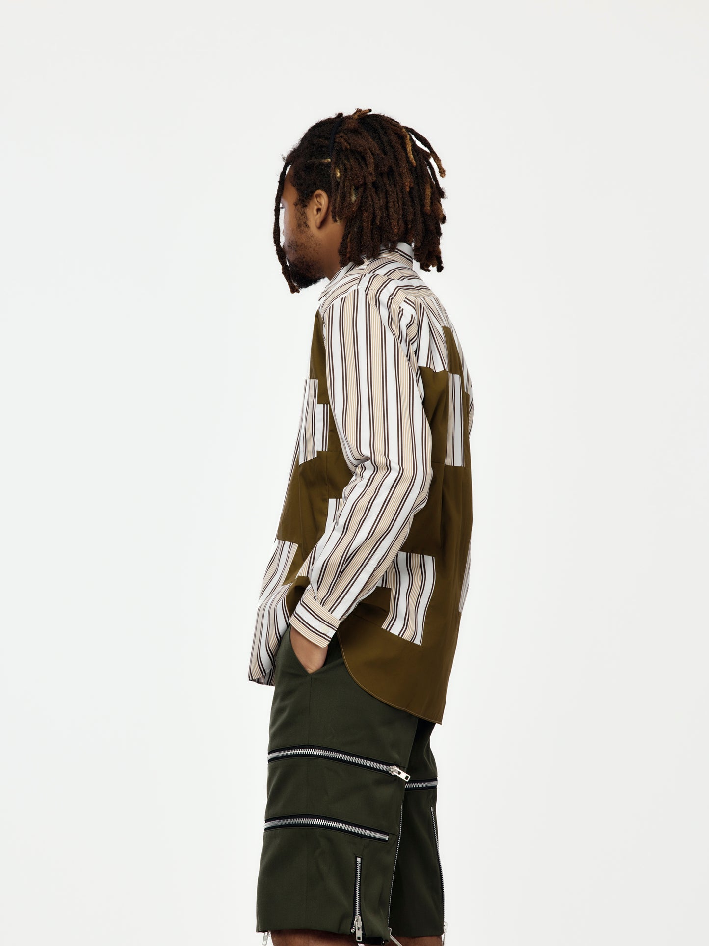 MEN'S SHIRT (WHITE/BROWN/KHAKI)