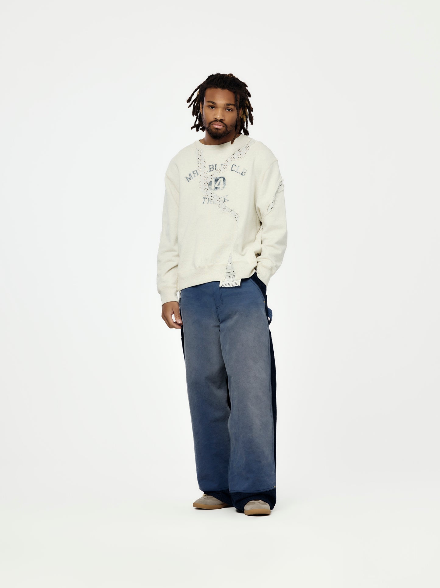 Vintage Effect Work Pants (Blue)