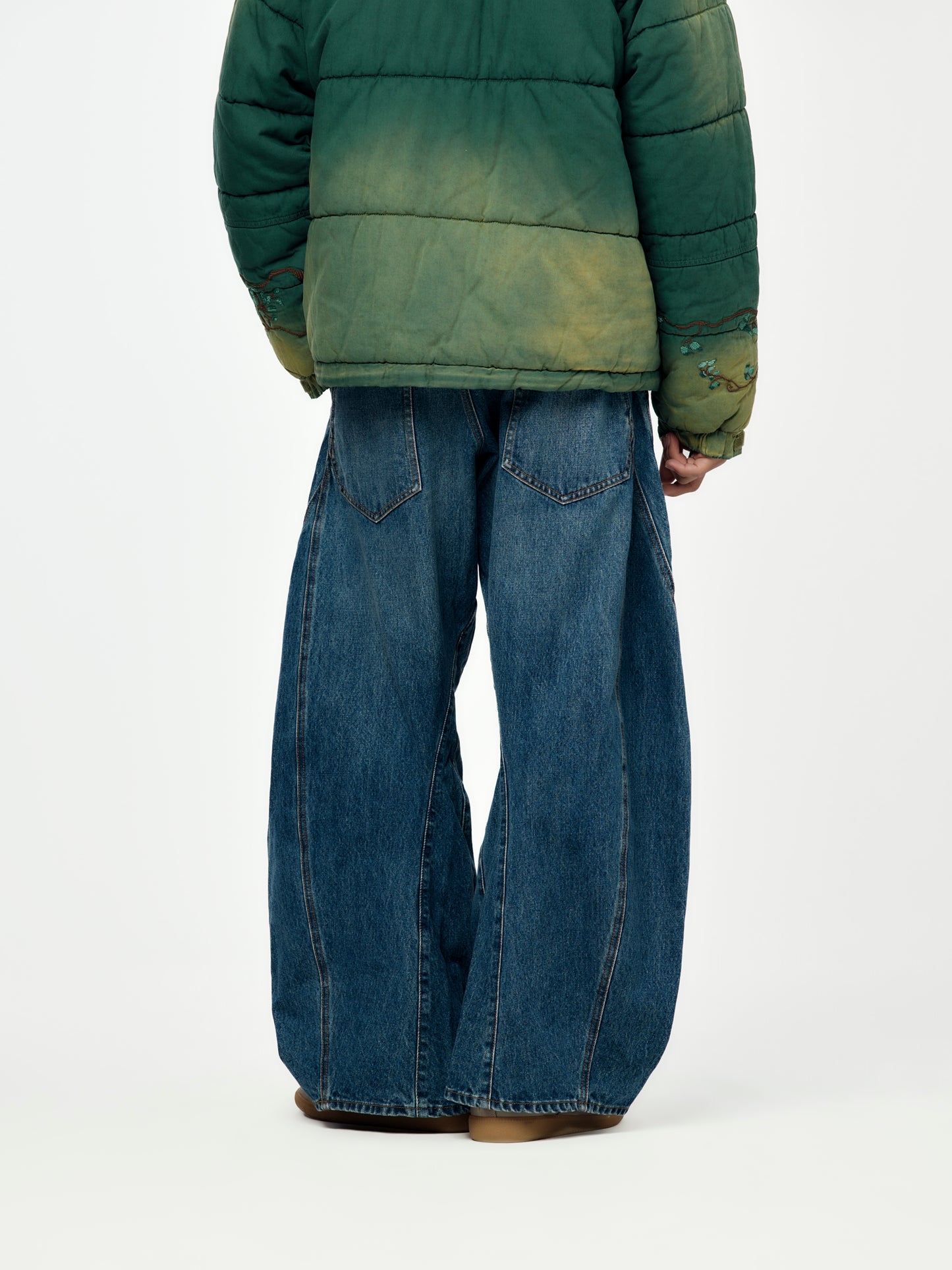 3D Cutting Denim Pants (Indigo)