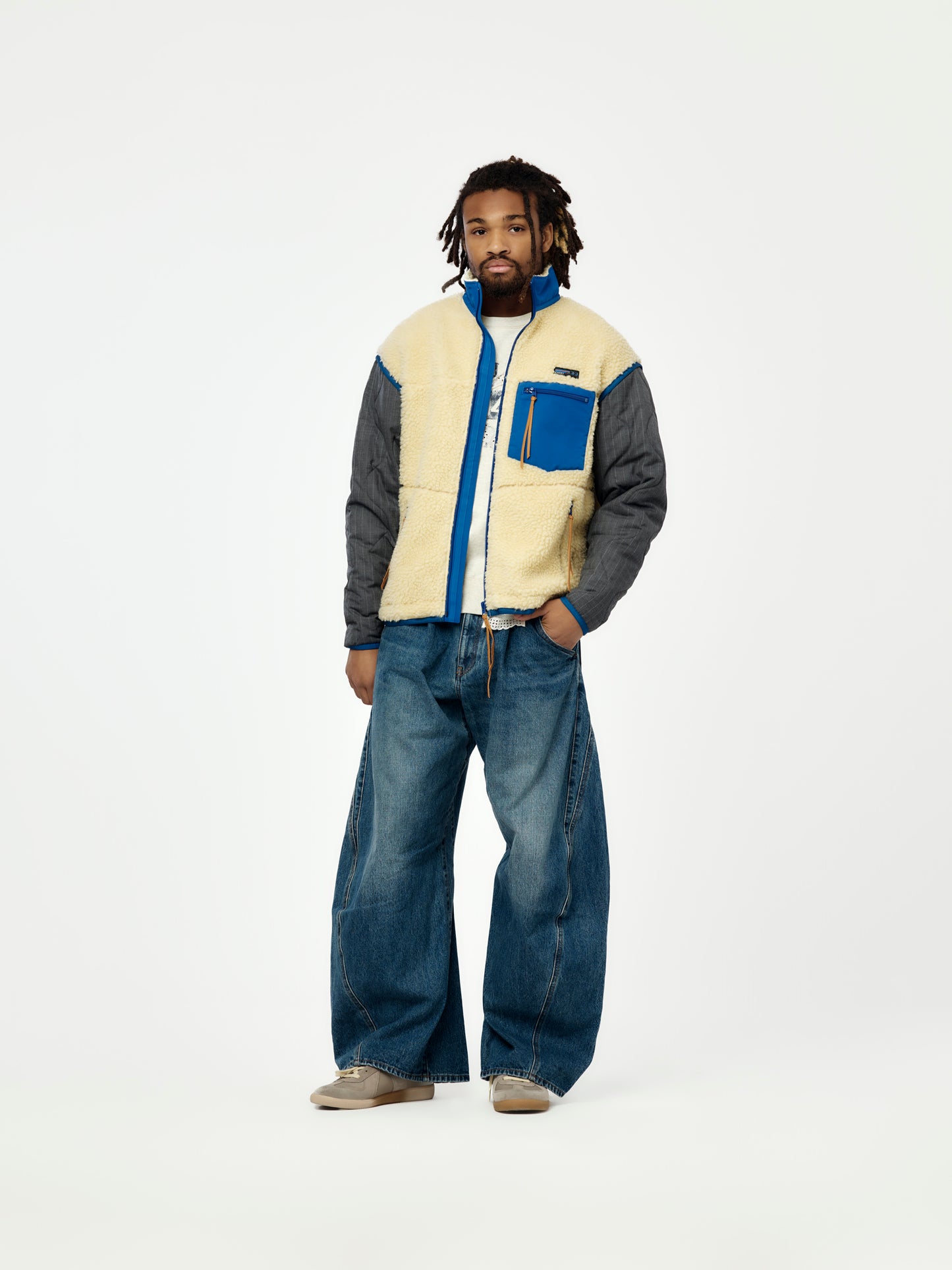 Fleece Texture Jacket (Beige)