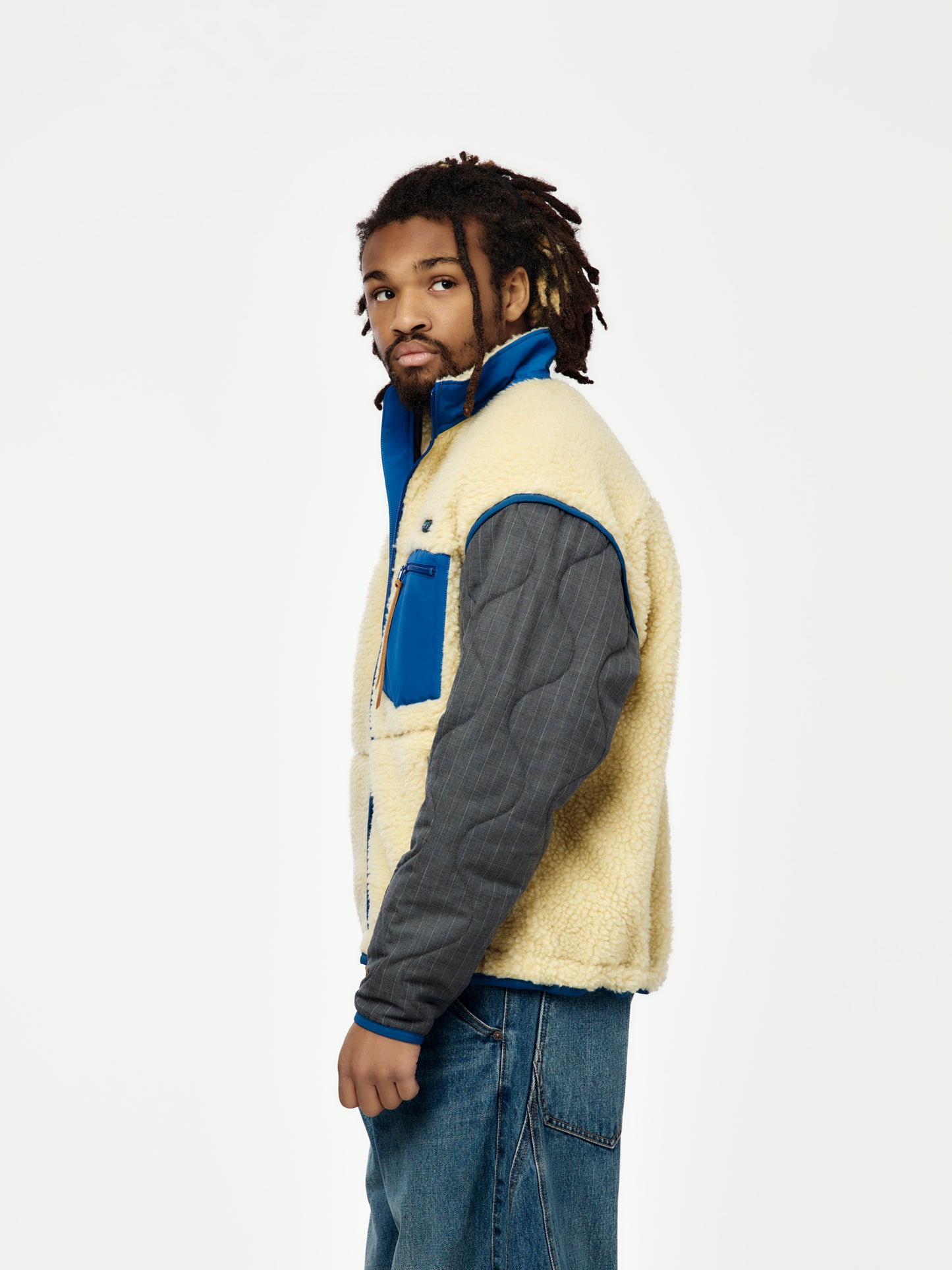 Fleece Texture Jacket (Beige)