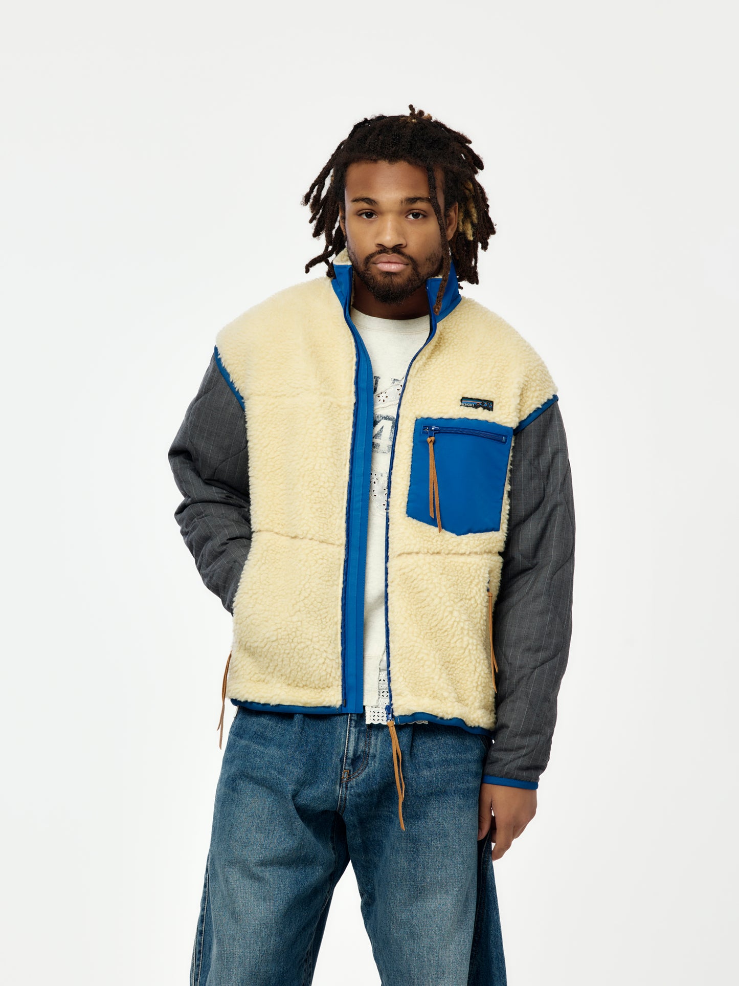 Fleece Texture Jacket (Beige)