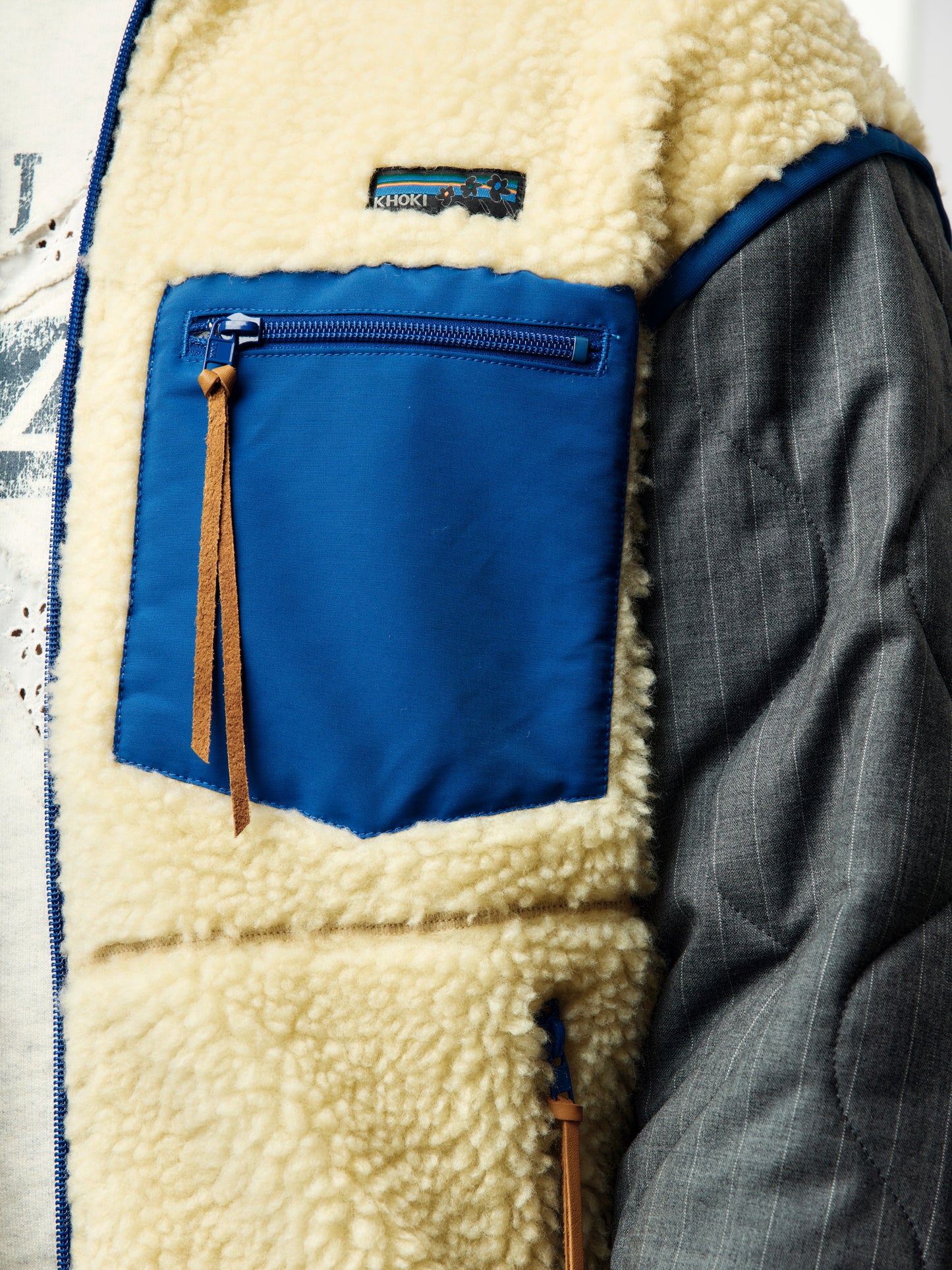 Fleece Texture Jacket (Beige)
