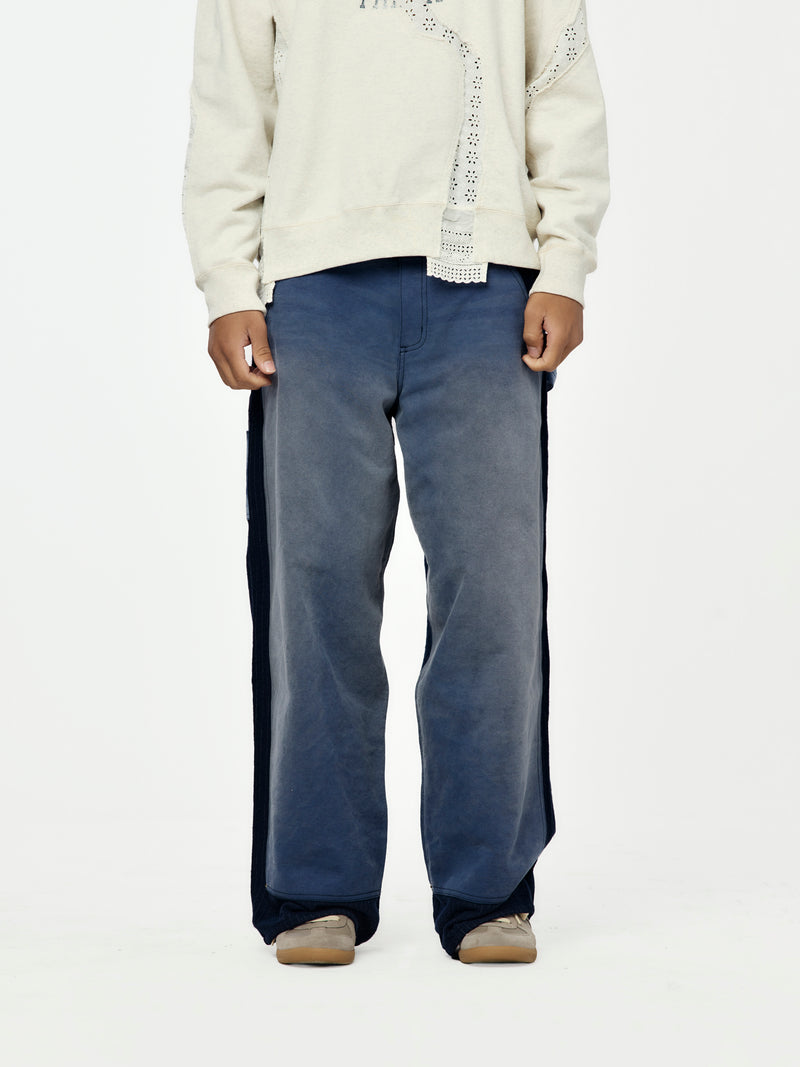 Vintage Effect Work Pants (Blue)