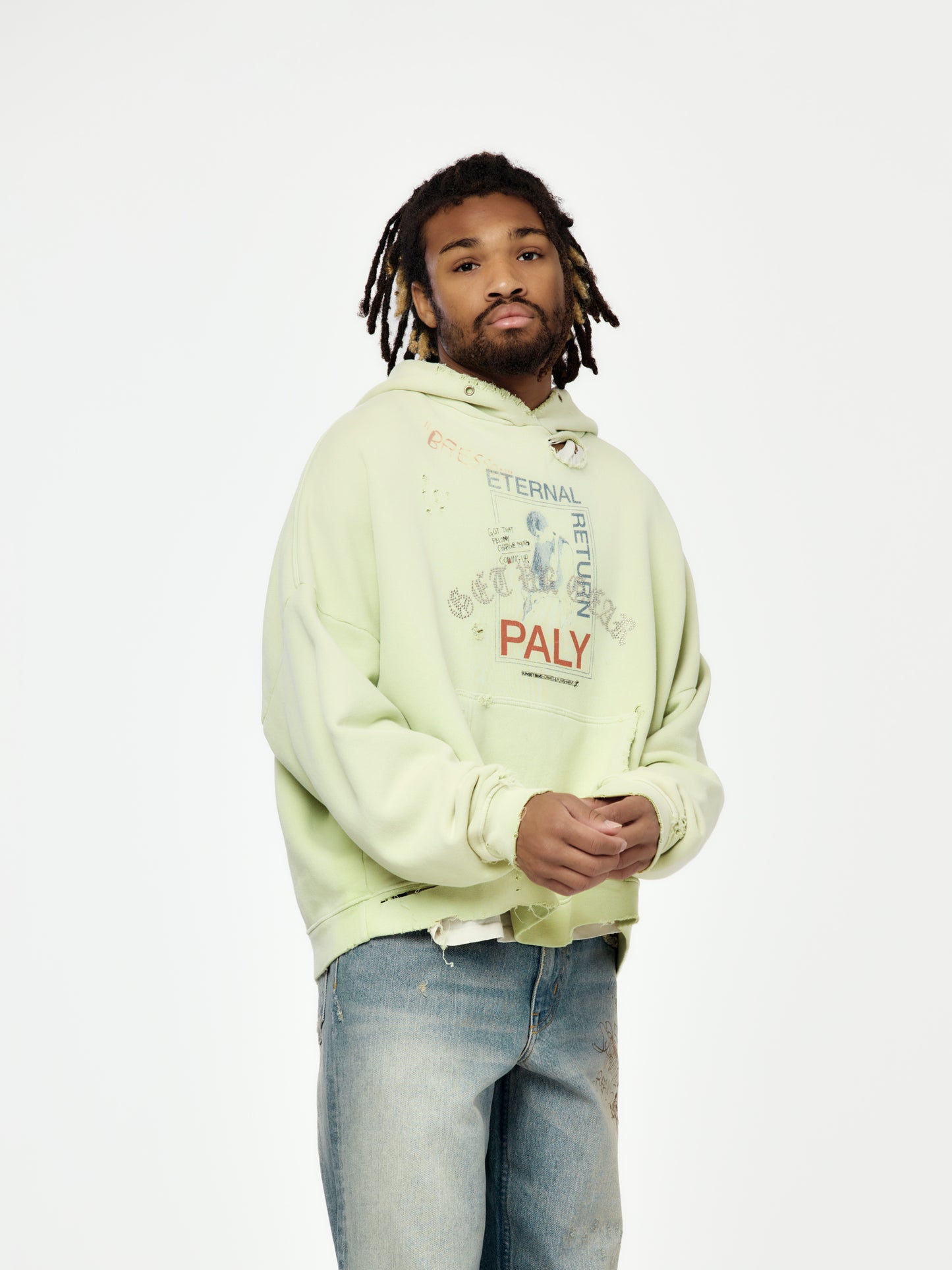 Eternal Return Hooded Sweatshirt (Light Green)