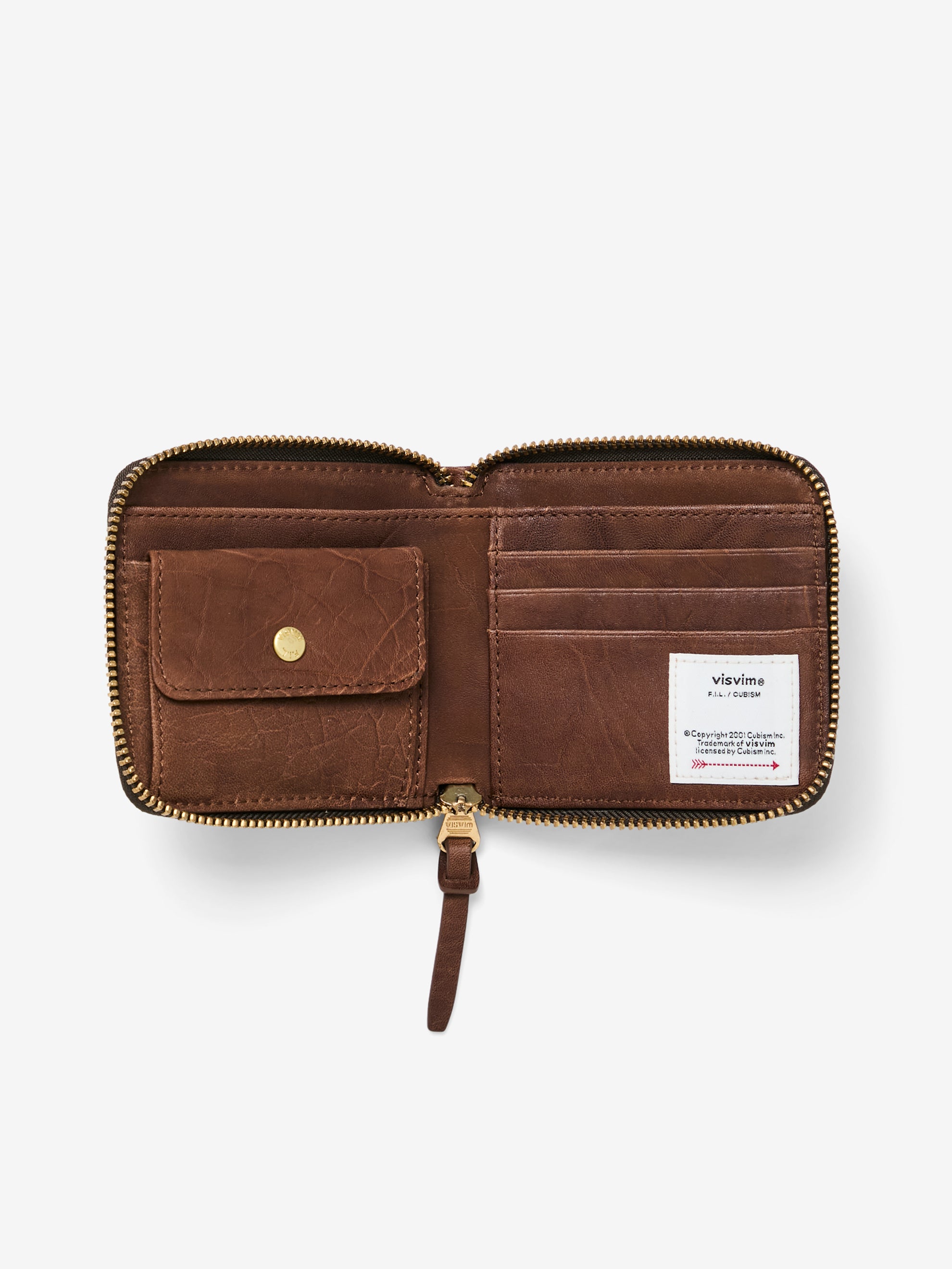 Visvim LEATHER BI-FOLD WALLET (BROWN) - UNION LOS ANGELES