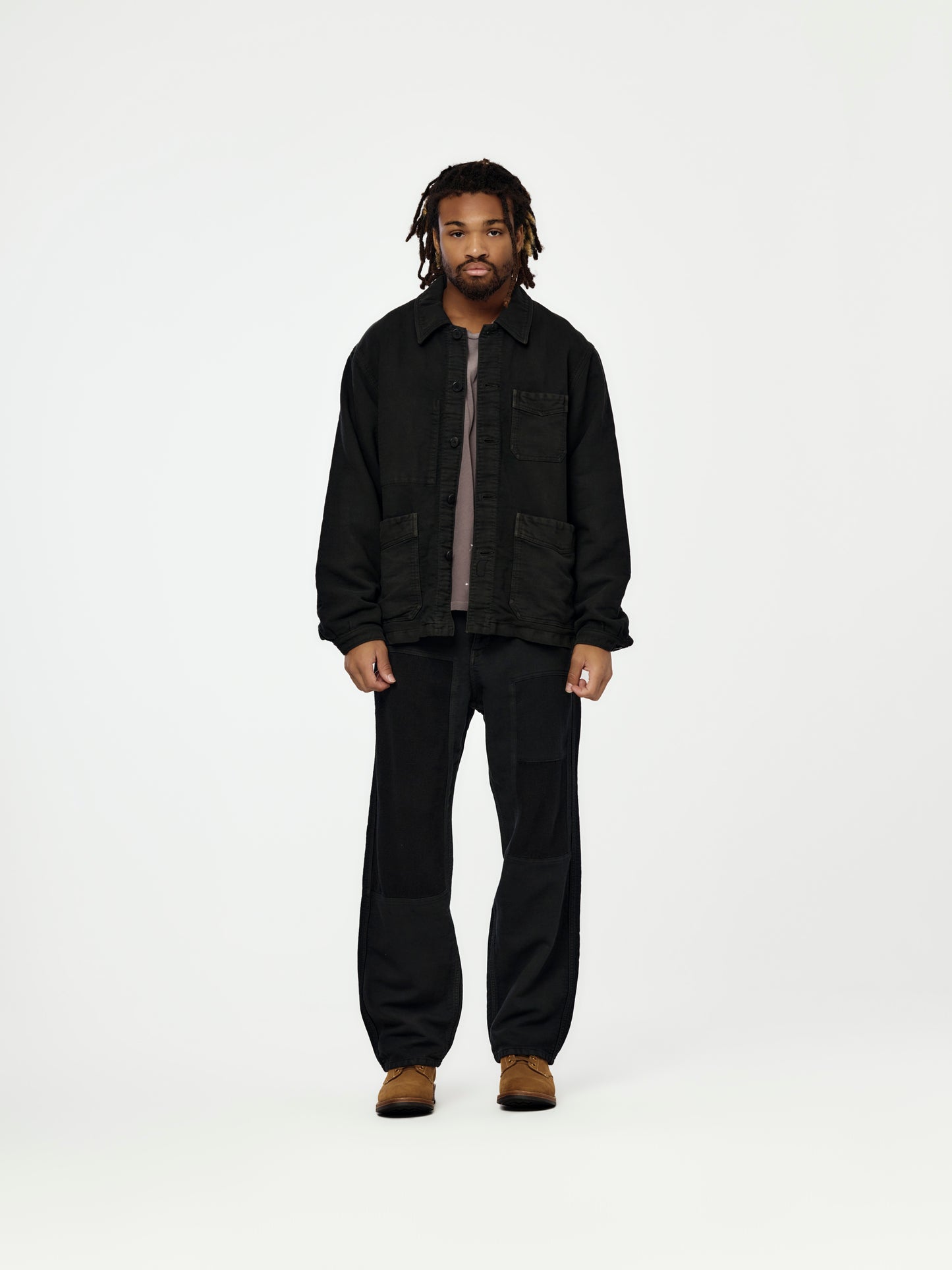 TRAVAIL COVERALL MOLESKIN (DMGD BLACK)