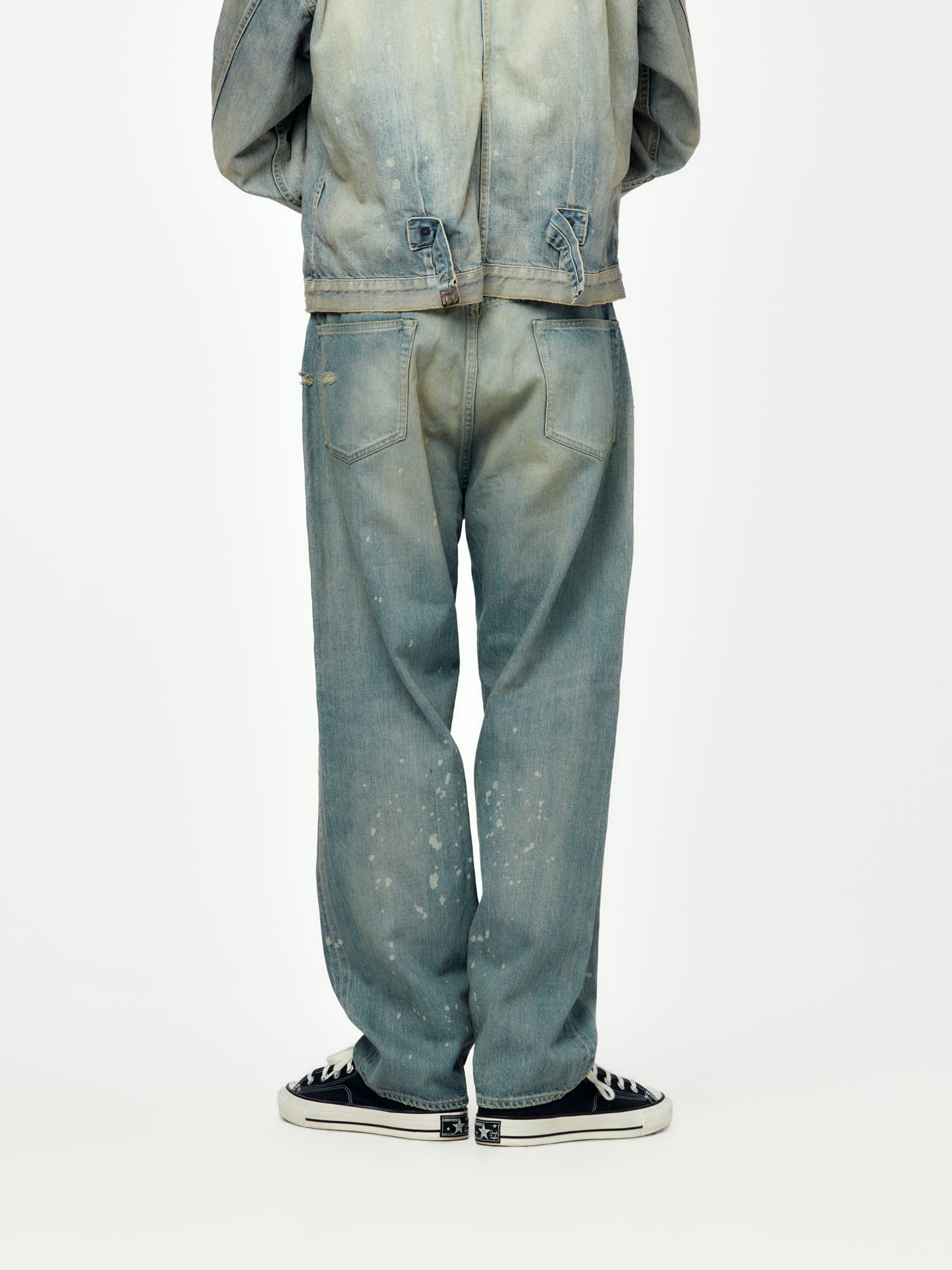 No.37 Washed Wide Denim Pants (BLEACH)