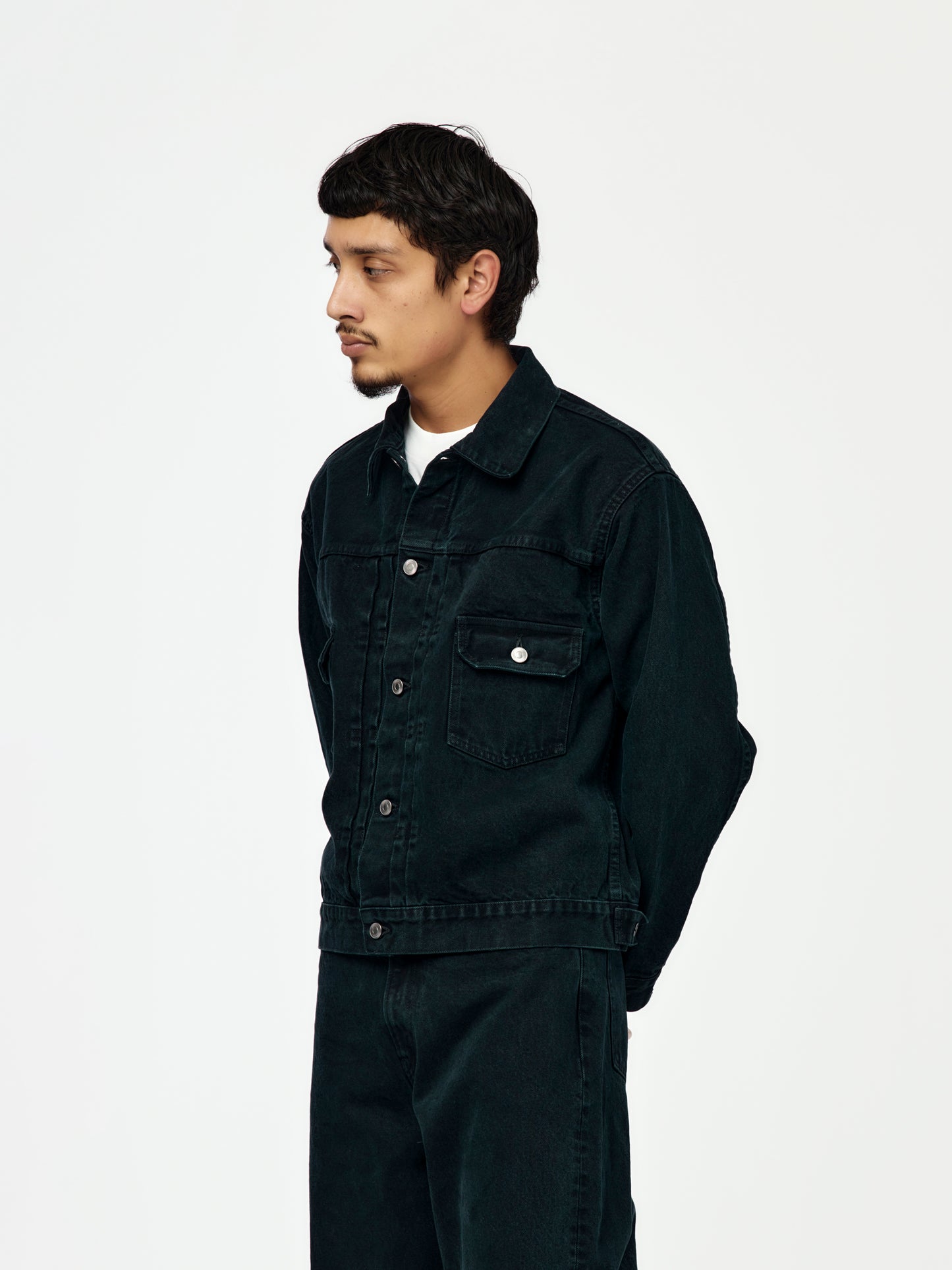 2nd Type Black Denim Jacket (Black)