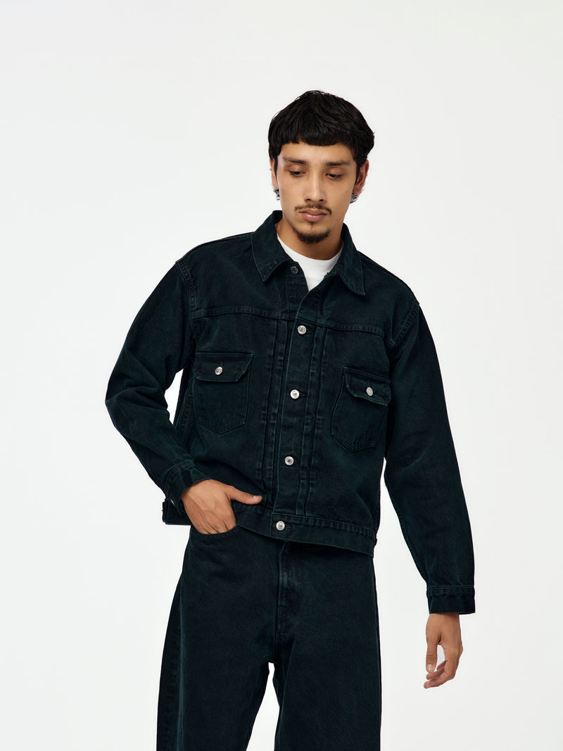 2nd Type Black Denim Jacket (Black)